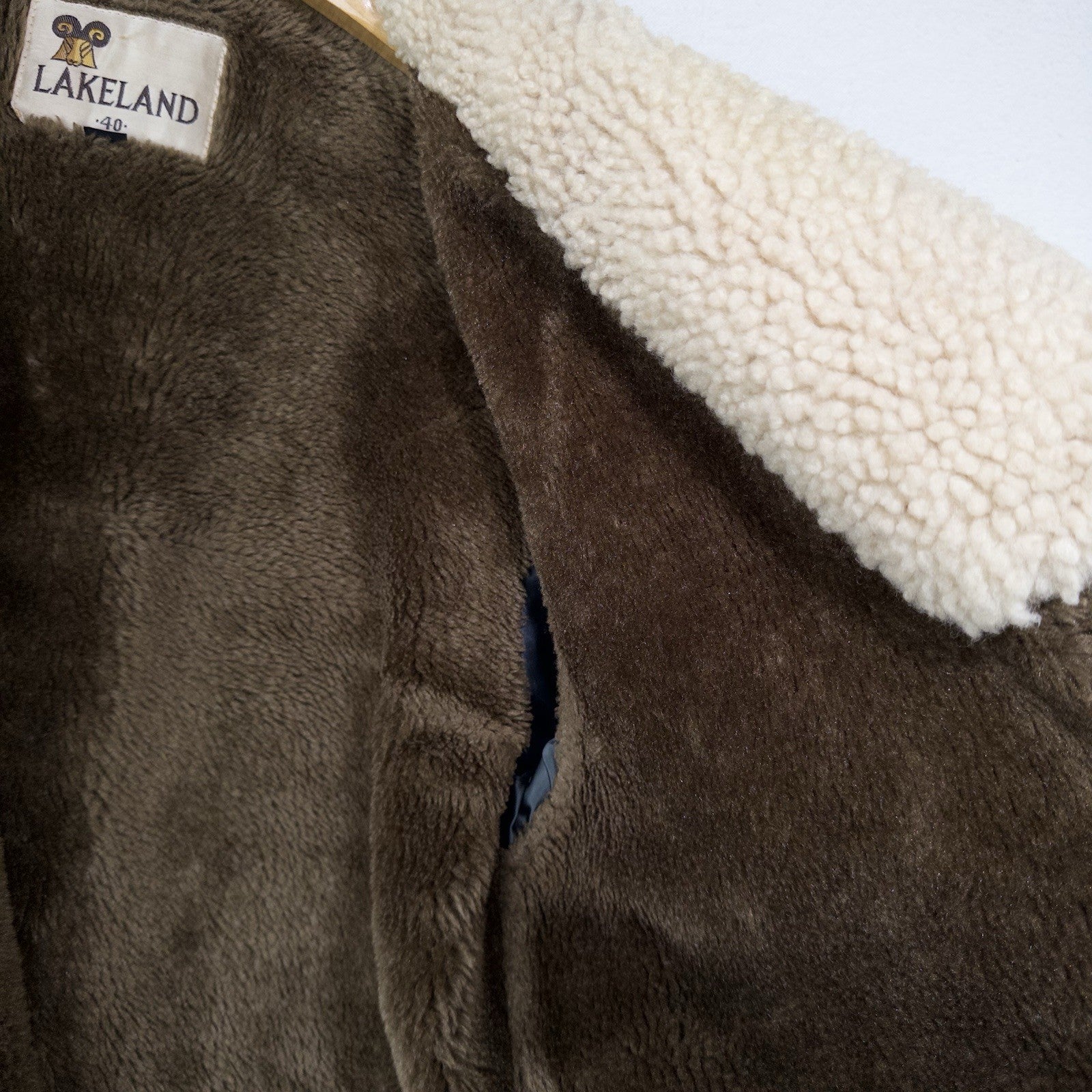 60’s Vtg Lakeland Suede Shearling Rancher Jacket Sherpa Collar Men’s 40 Long USA