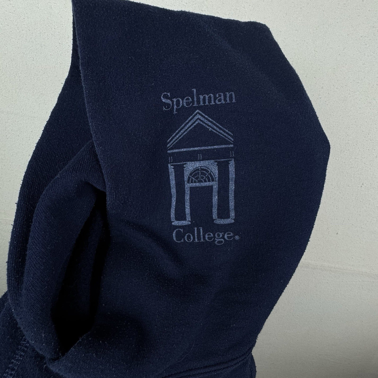 Vintage Russell Spelman College Hoodie Sweatshirt Youth XL (14-16) Blue HBCU