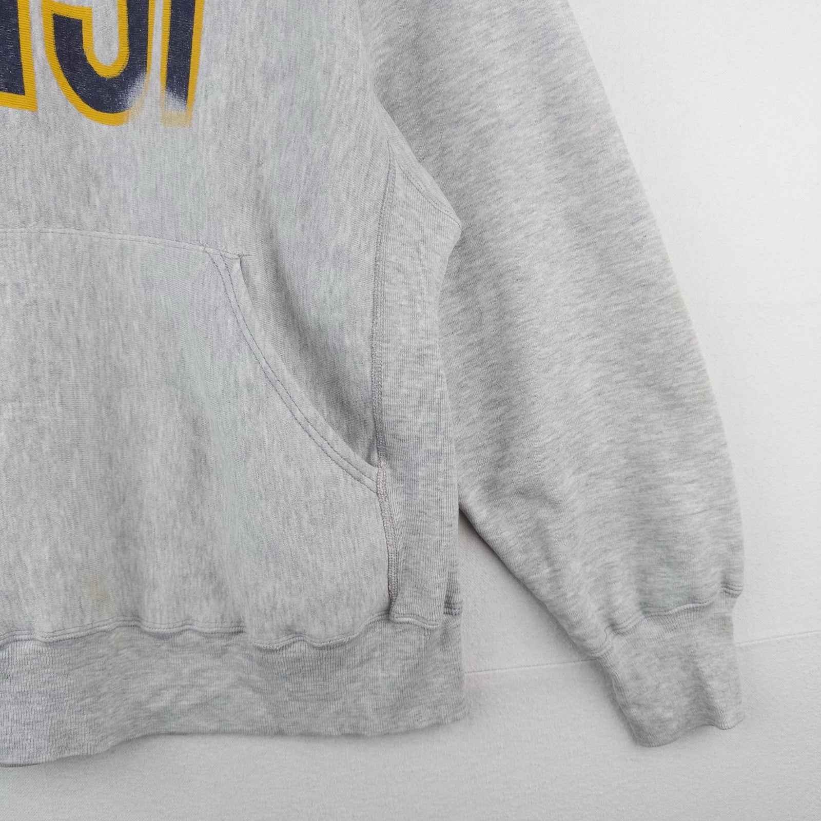 80s MacGregor Sand Knit FIJI Phi Gamma Delta Gray RW Hoodie Sweatshirt L USA