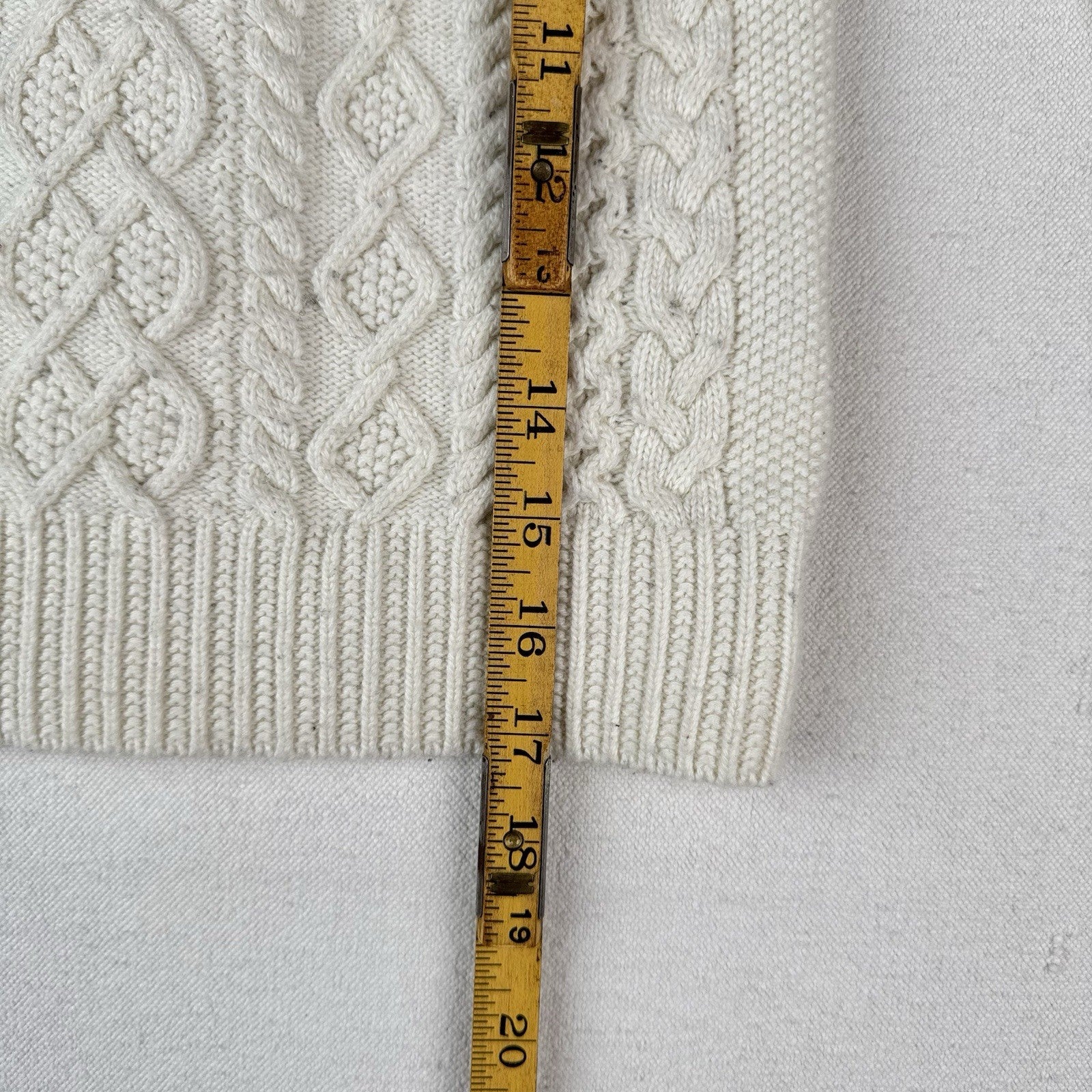 Polo Ralph Lauren Girl’s Small (7) Fair Isle Aran Knit Sweater Cream Colorful