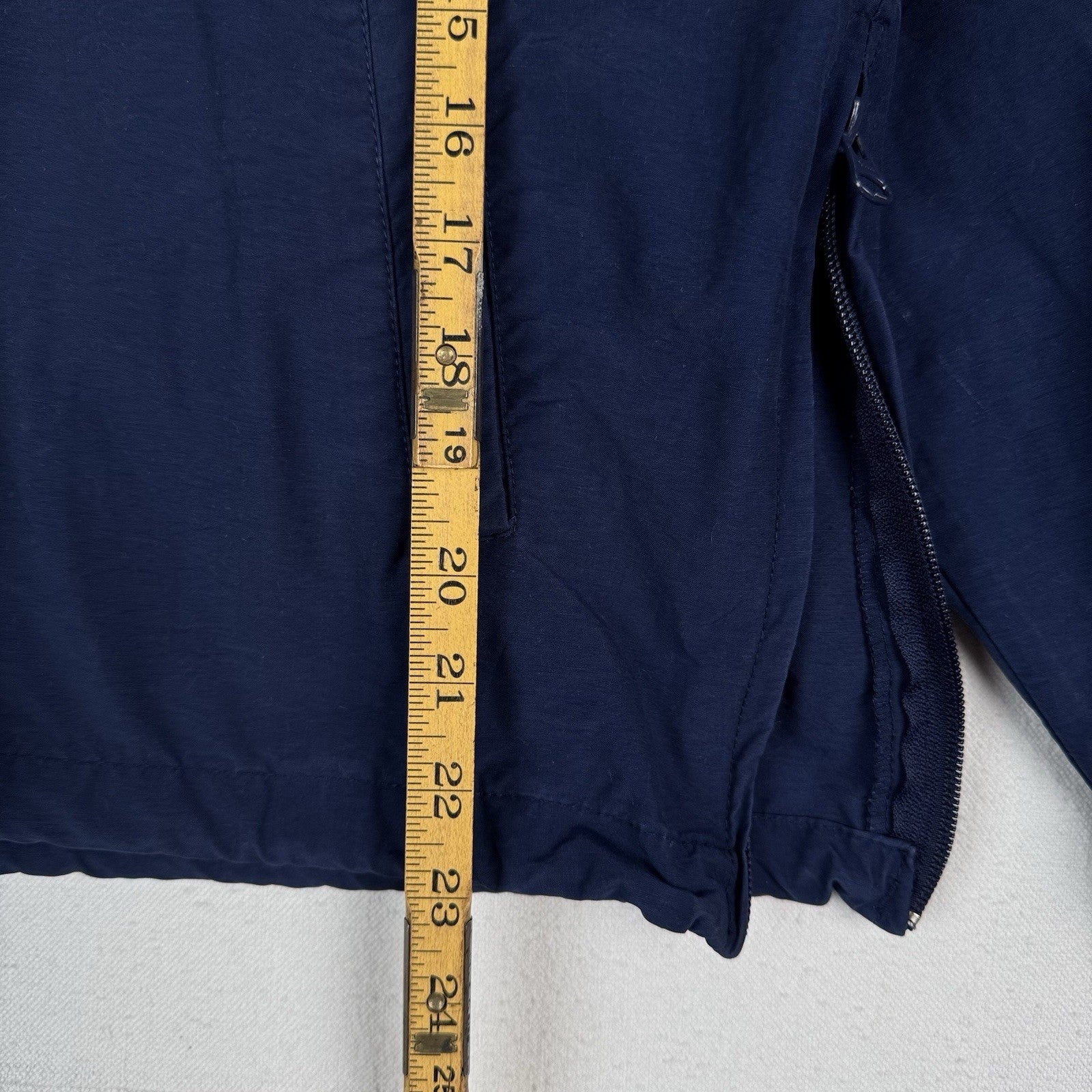 Vtg 90’s Polo Sport Ralph Lauren Blue Flag Spellout Windbreaker Pullover Large
