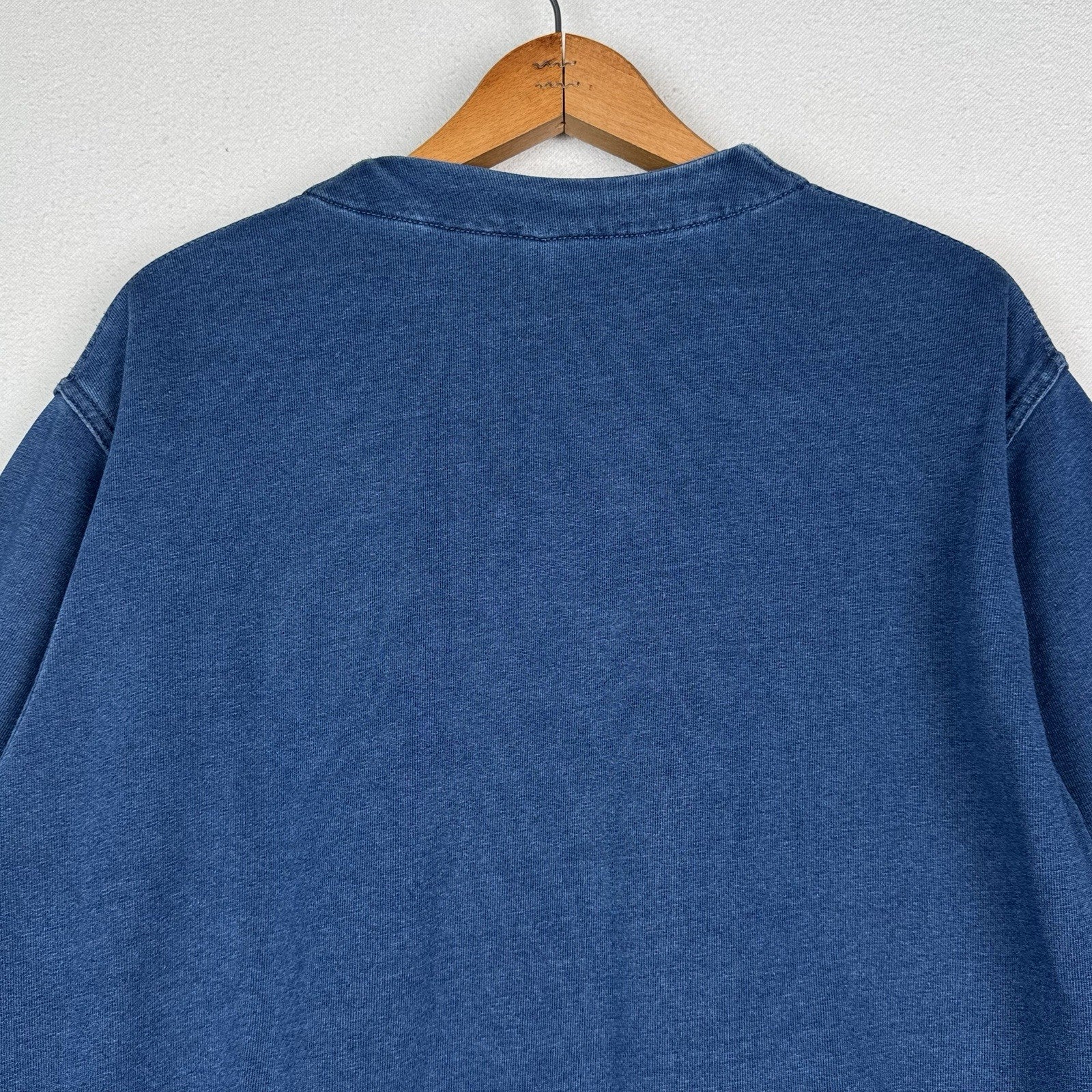 Uniqlo Indigo Dye Cardigan Sweatshirt Men’s Medium M w/Side Slit Pockets