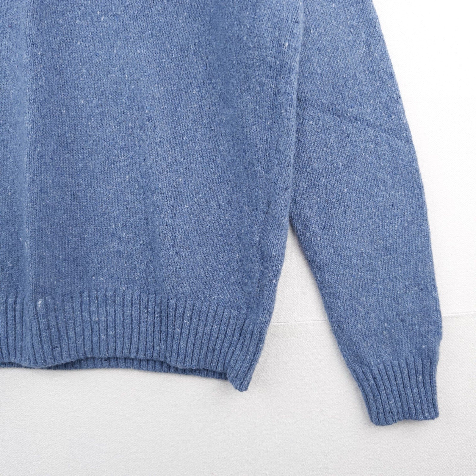 Polo Ralph Lauren Men’s Large Blue Speckled Wool Blend Crew Neck Sweater