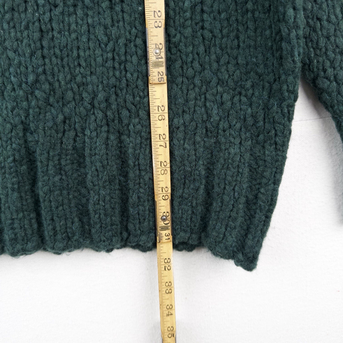 J. Crew Women's L-XL Wool/Alpaca Forest Green Oversized Turtleneck Sweater