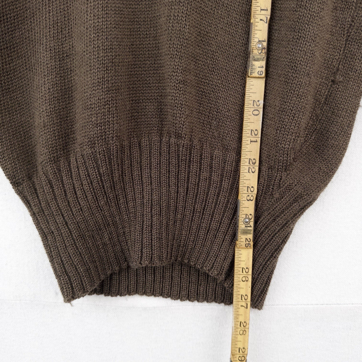 80’s Vtg US Army Military Wool Sweater OD 3721 Men’s M (38-40) Brown Long Sleeve