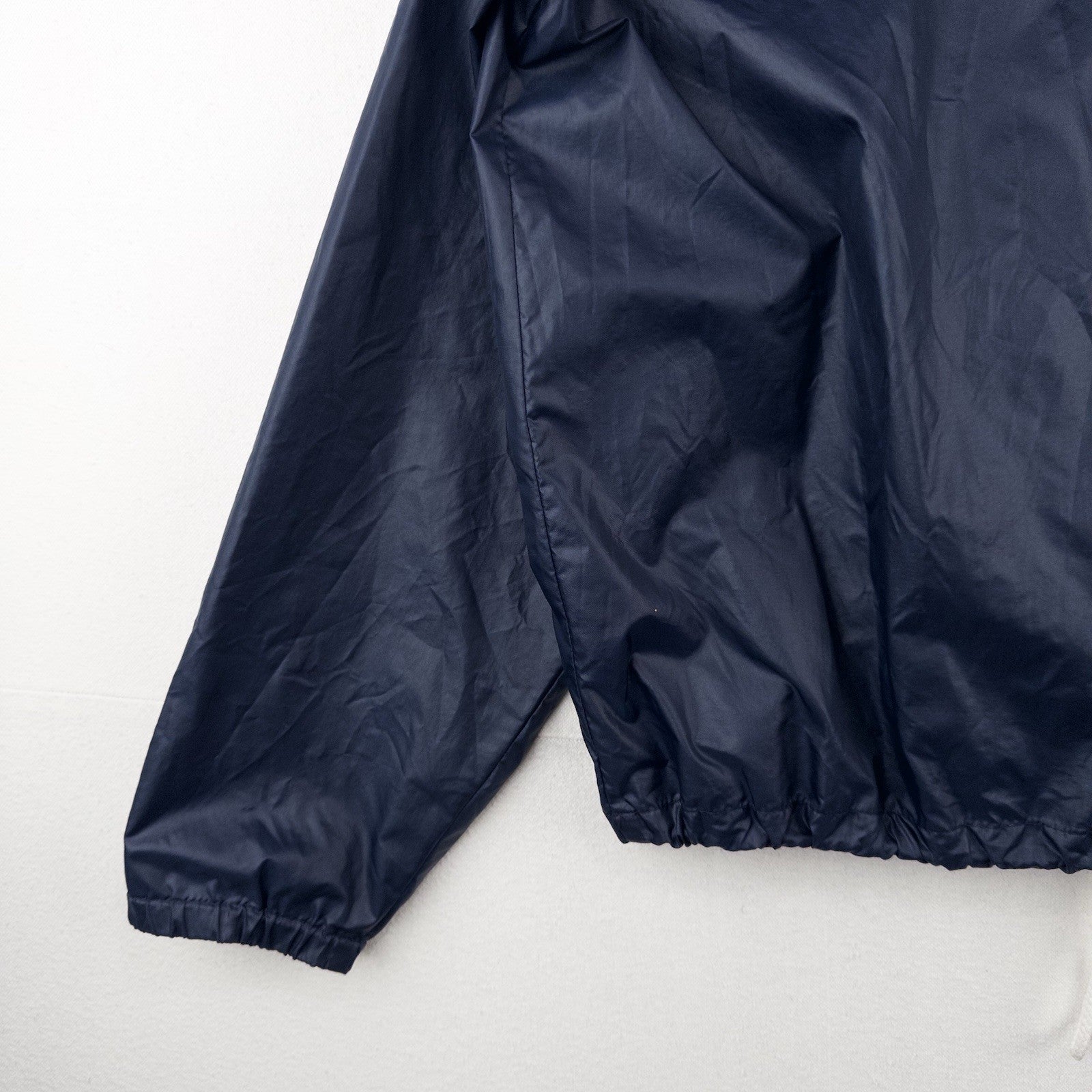 80’s Vtg Lacoste Izod Men’s XL Packable Rain Jacket FannyPack Navy Blue Hooded