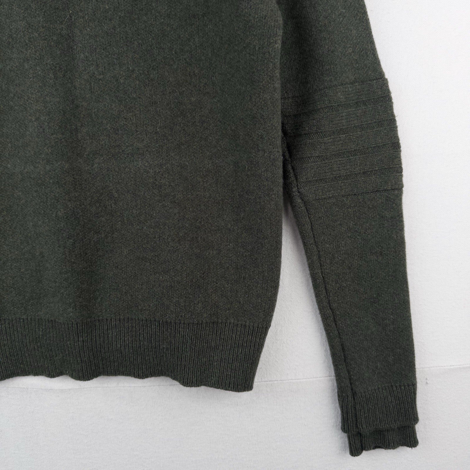 Alps & Meters Original Ski Race Knit Patrol Wool Cross Sweater Men’s S Green