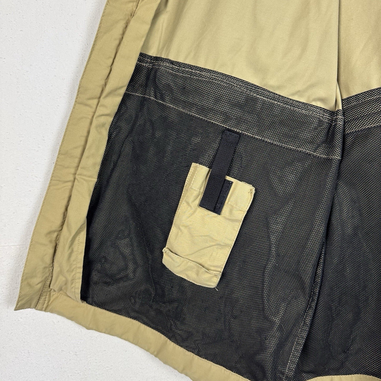 Hunting Camping Safari Men’s XL Convertible Guide Jacket Vest Khaki Waterproof