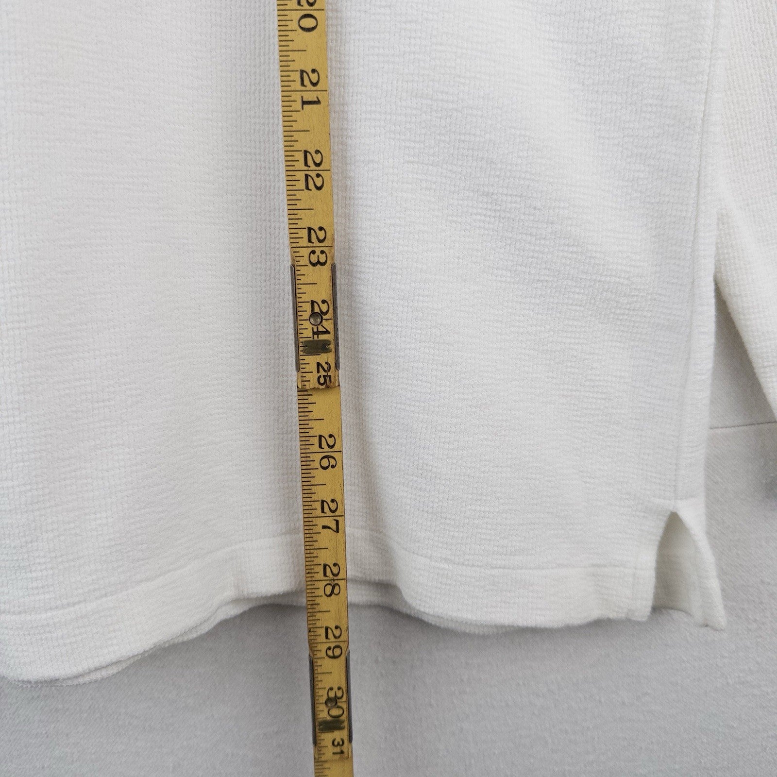 70s Vtg White Lace Up Tunic Shirt Men’s L Long Sleeve Polo Collar Boho Peasant