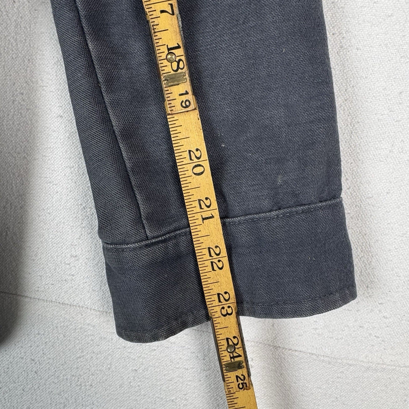 50s 60s True Vintage Ideal Gray Flannel Work Shirt Made In USA Small *Read