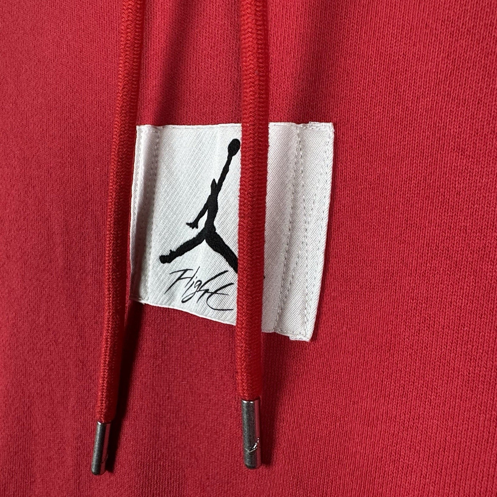 Nike Air Jordan Flight Logo Fleece Pullover Hoodie Men Sz L Red DQ7338-612