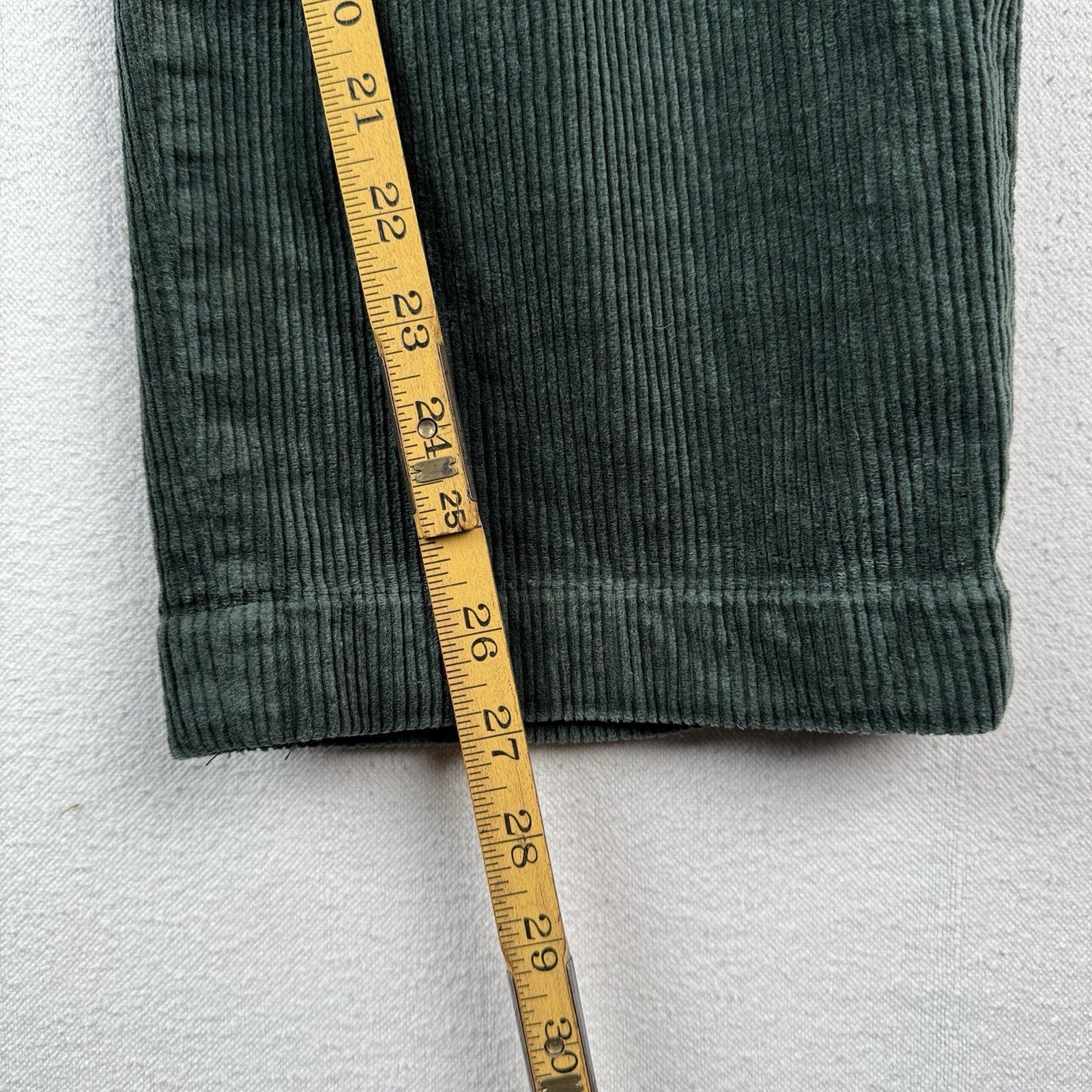 Brooks Brothers Clark Corduroy Green Pants Men’s Fits 36x27 Flat Front Stretch