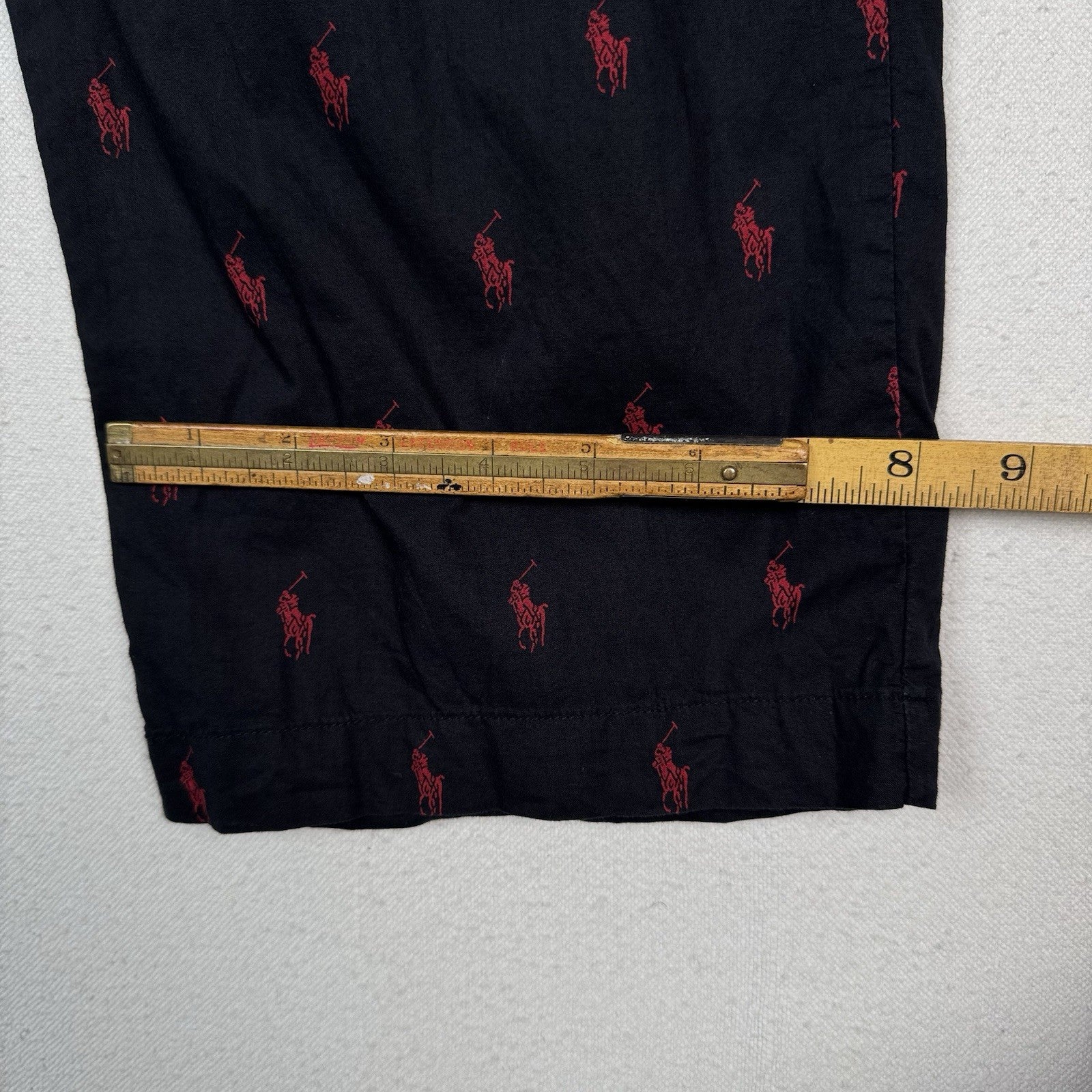 Polo Ralph Lauren Men’s Sleepwear Black Red Pony Pajama Lounge Pants Large L