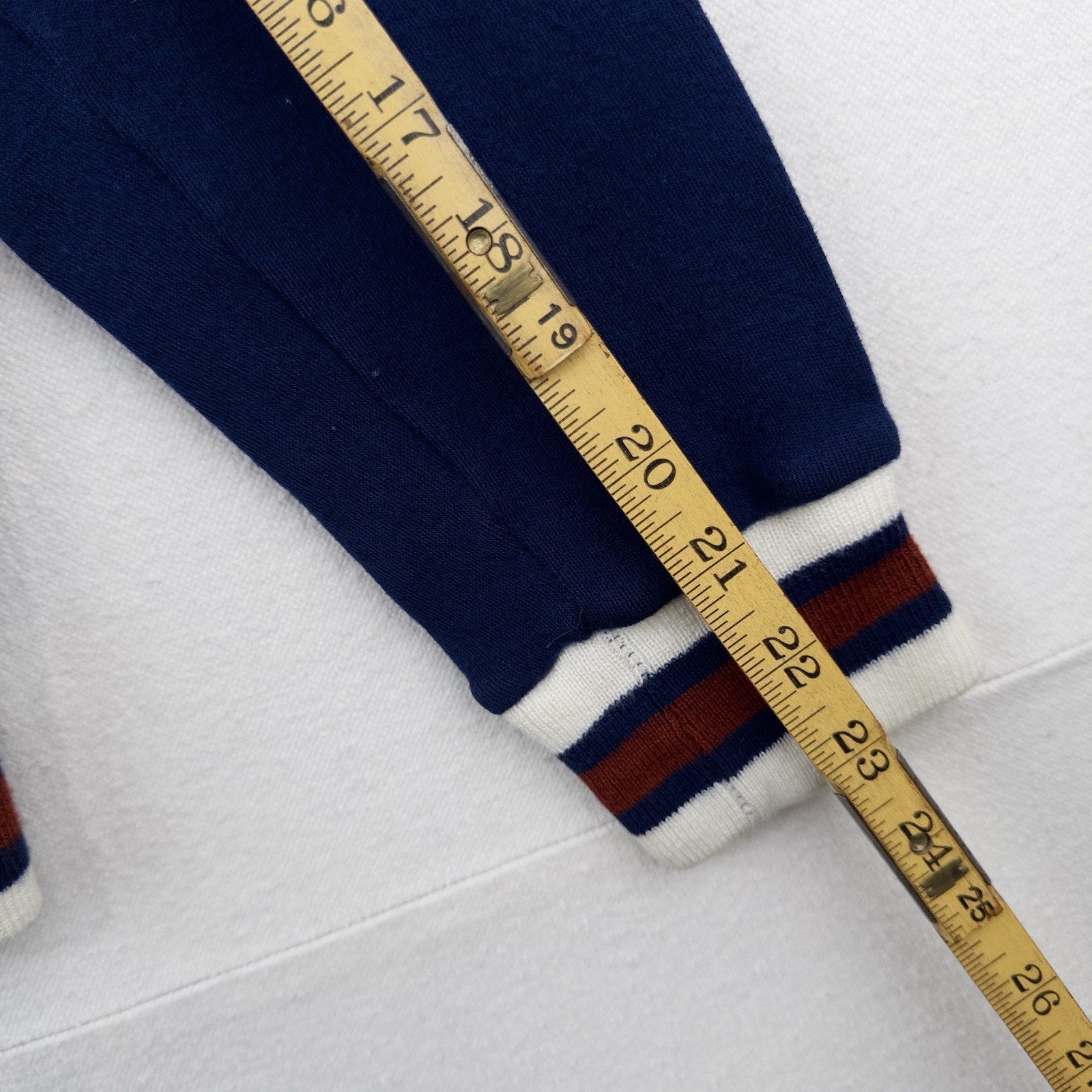 70’s Vtg Winning Ways Zip Up Track Jacket Blue Red Acrylic Men’s L