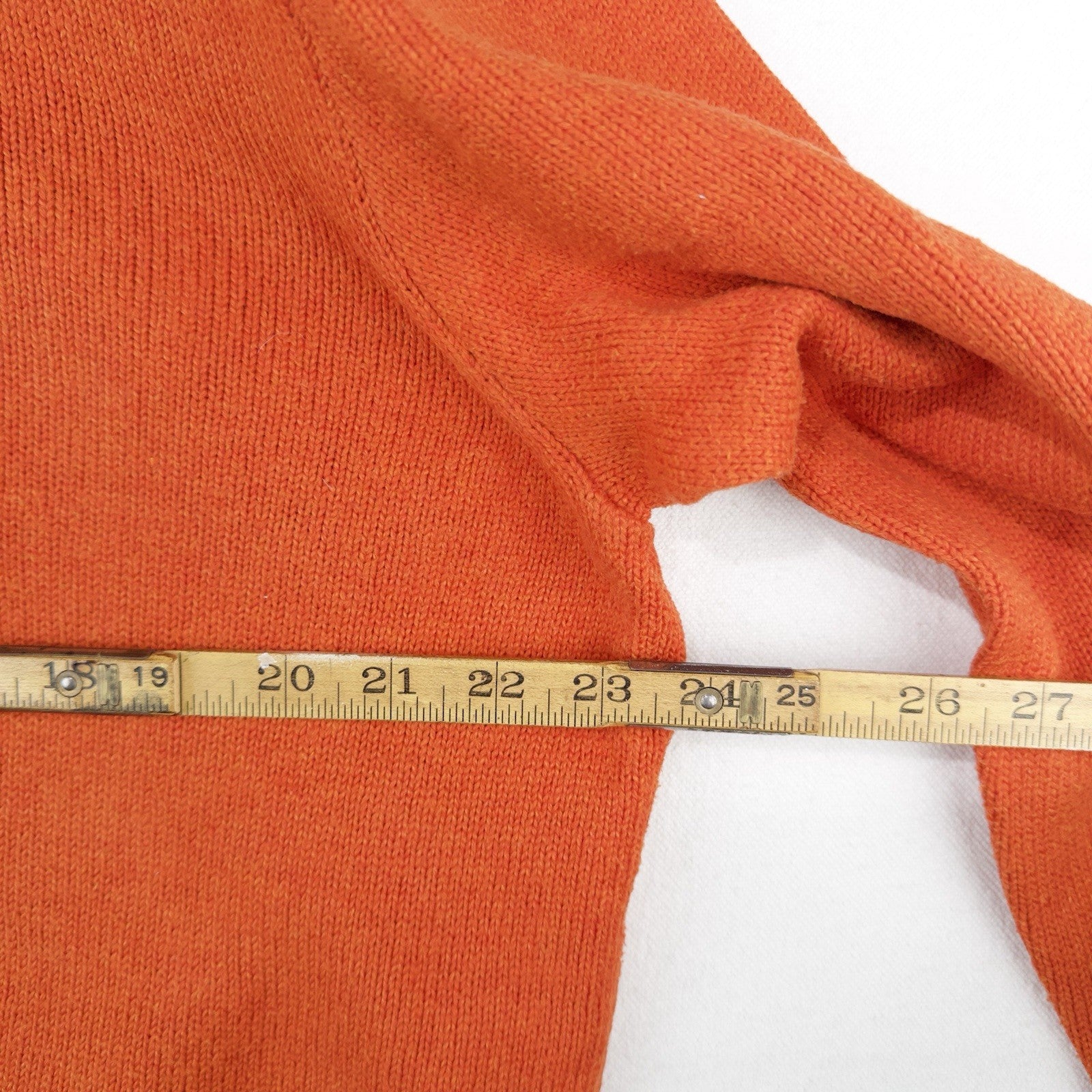 Polo Ralph Lauren Men’s XL Orange Cotton Quarter Zip Pullover Sweater
