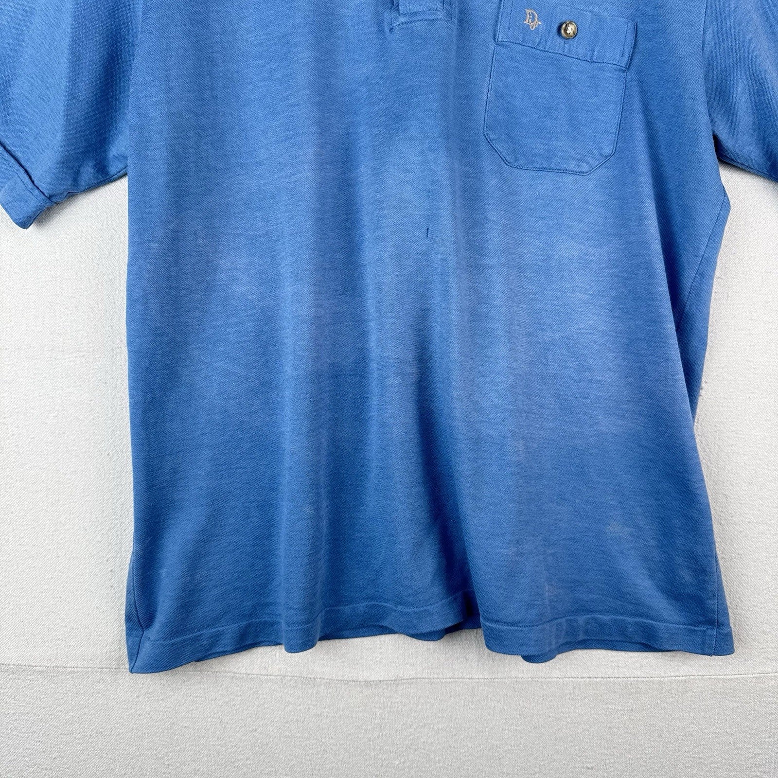 70’s Vintage Christian Dior Monseiur Polo Cabana Shirt Men’s Large *Distressed