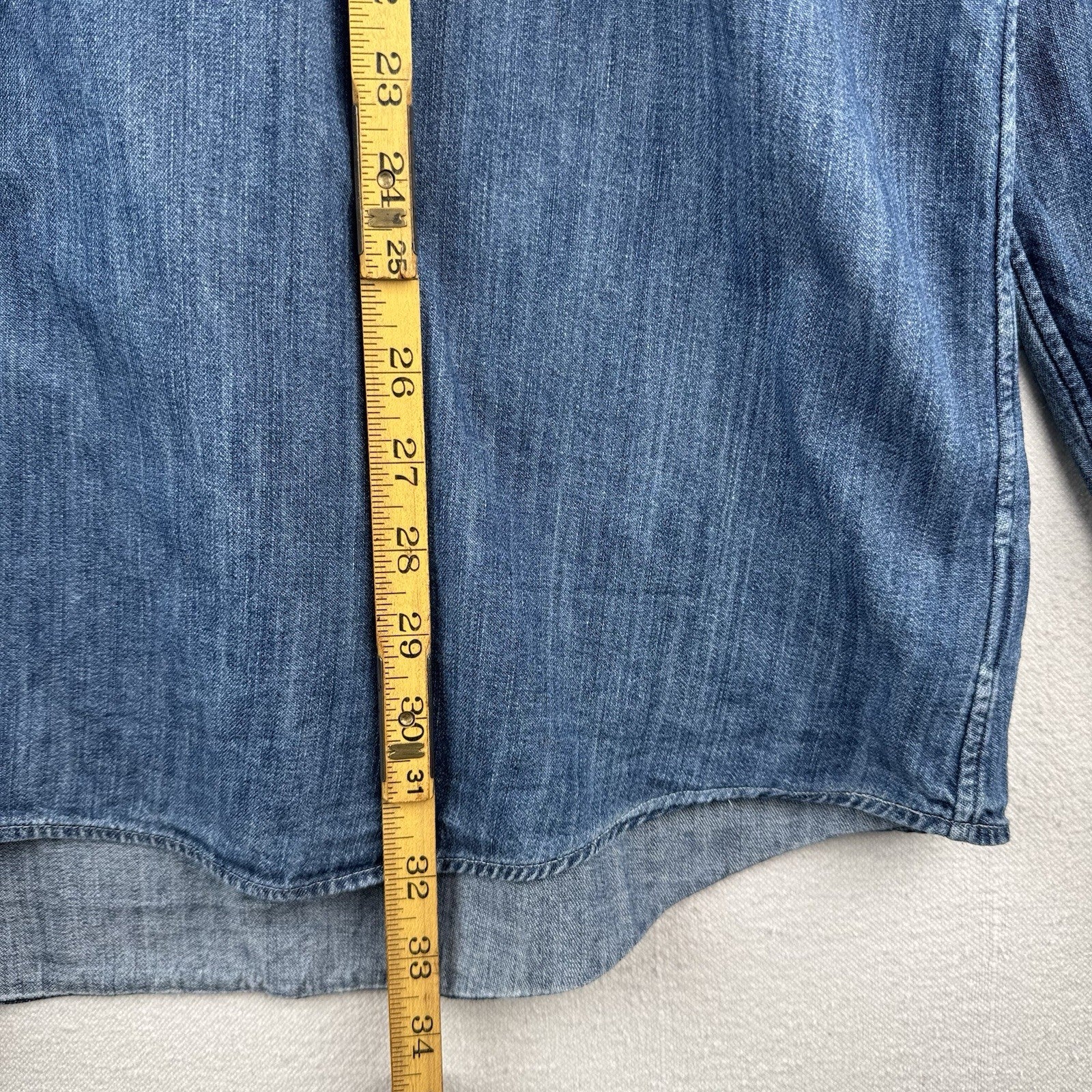 Ralph Lauren Denim Shirt Mens Large Blue Classic Fit Button Down