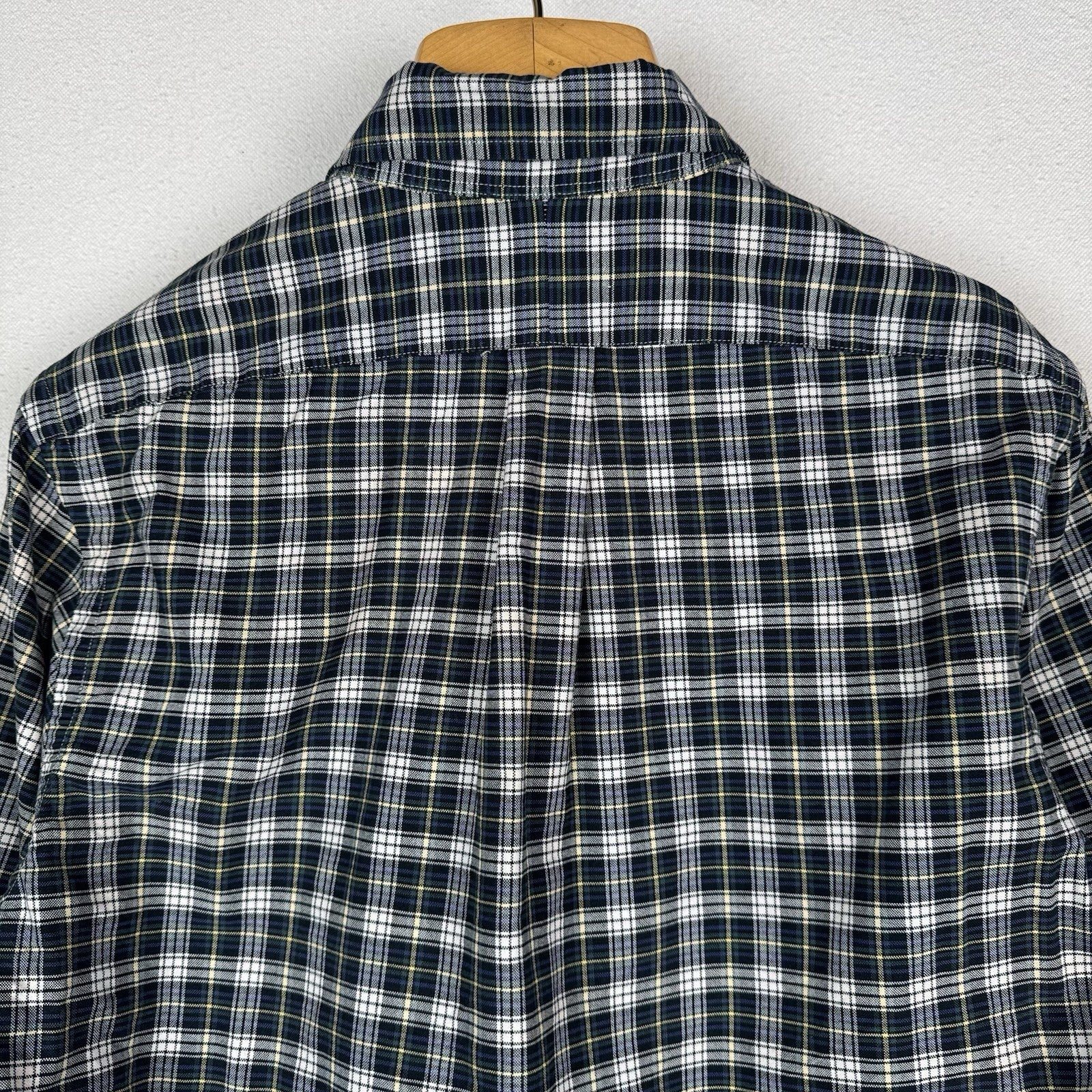 Polo Ralph Lauren Shirt Men’s Classic Fit S Flesh Pony Plaid Button Blue Oxford