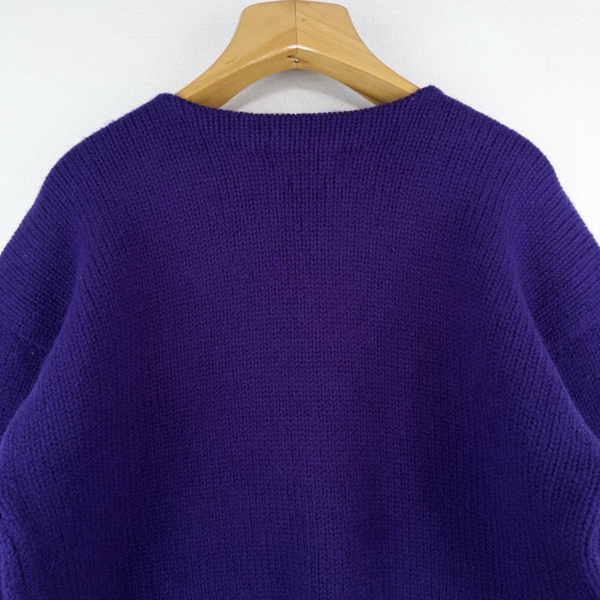 80’s Vtg Polo Ralph Lauren Wool Boat Neck Purple Embroidered Crest Sweater XL