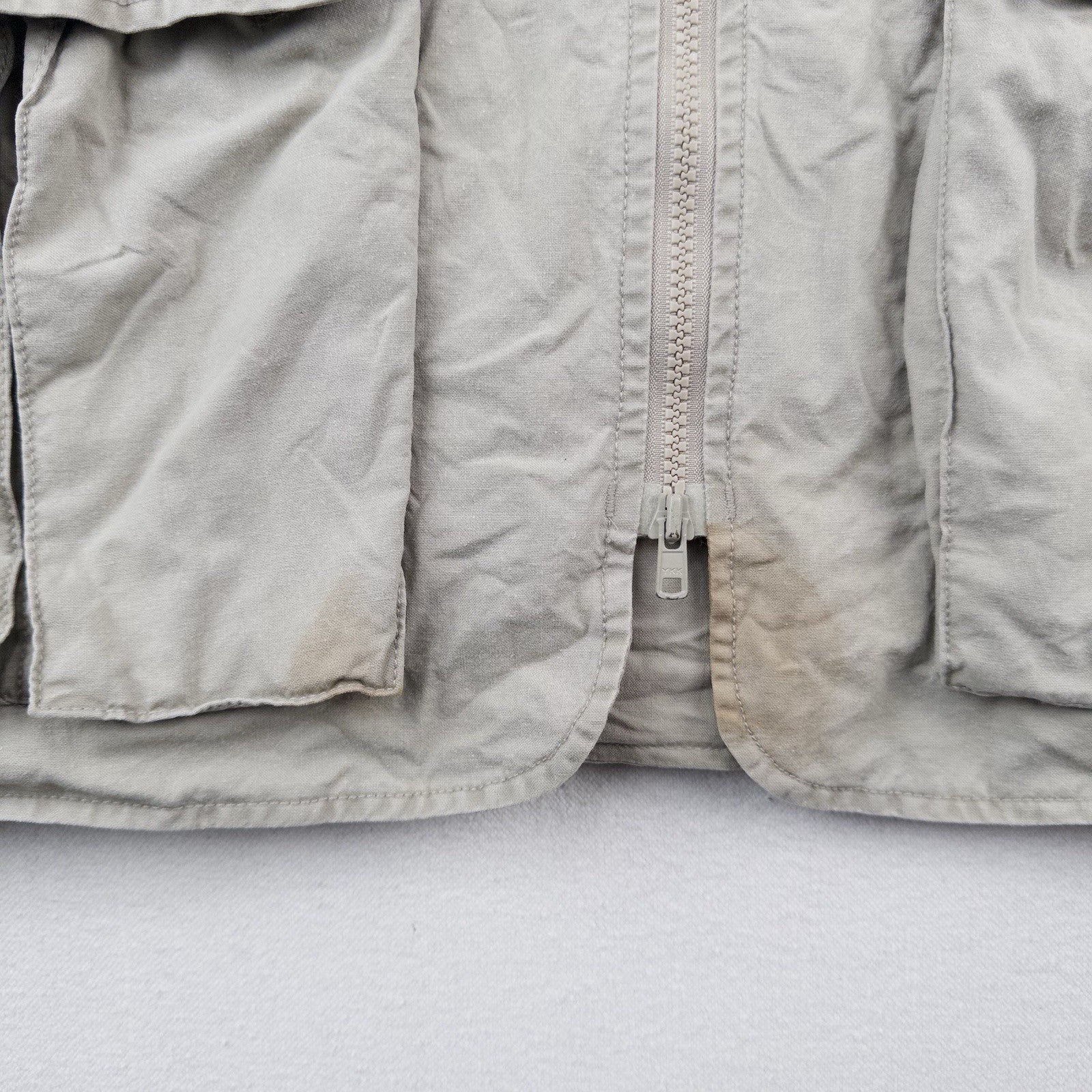 90’s Vtg Eddie Bauer Vest Men’s 2XLT Beige Fishing Jacket Hunting Cargo *Read