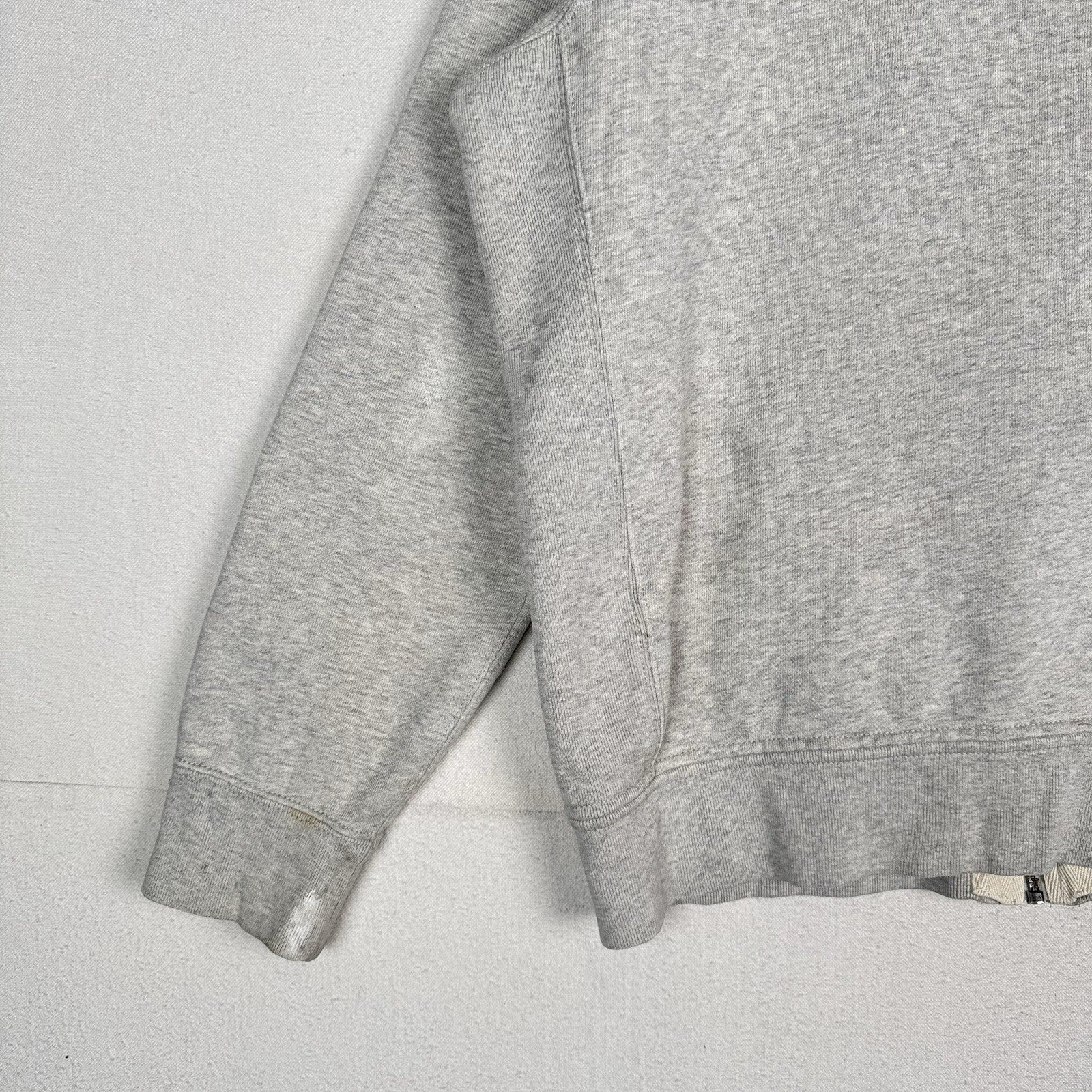 Vintage Polo Ralph Lauren Hoodie Men’s XL Gray Thermal Hood Full Zip Distressed