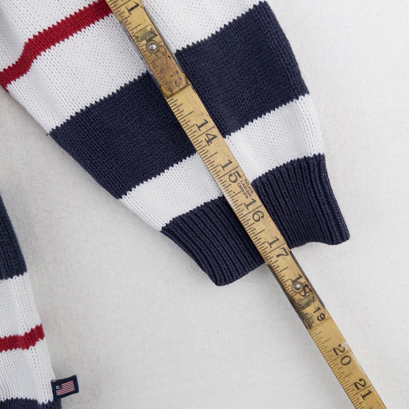 Polo Jeans Co Ralph Lauren Kids Large Naval Striped Knit Hooded Sweater