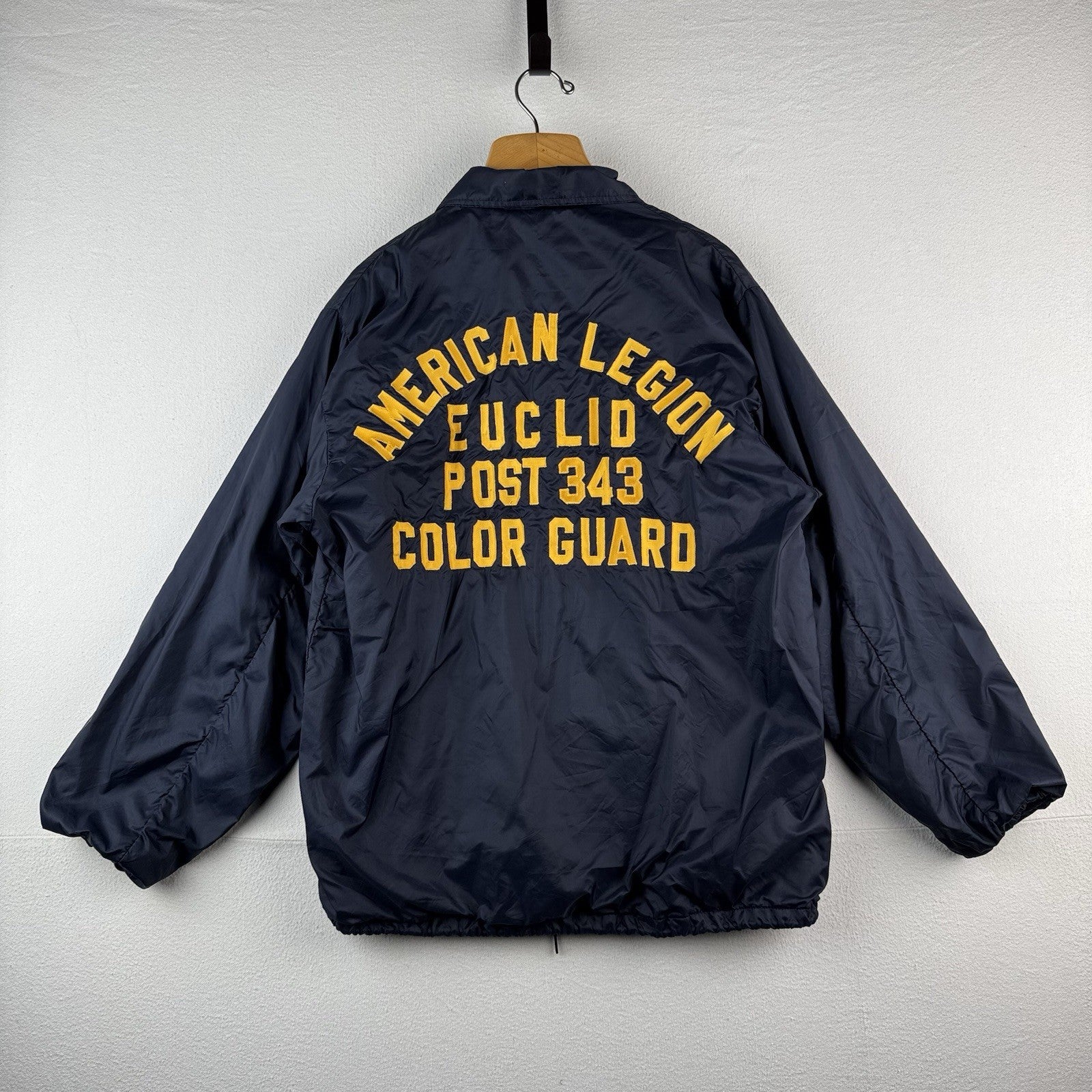 70’s Vtg American Legion USA Large Windbreaker Coach Jacket Euclid OH Post 343