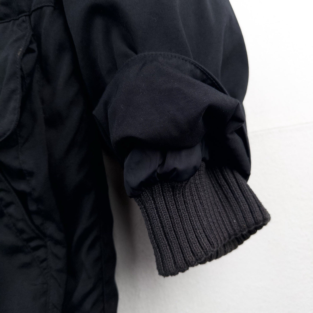 90’s Vtg Polo Sport Ralph Lauren Men’s L Black Down Parka Jacket Coyote Fur Trim