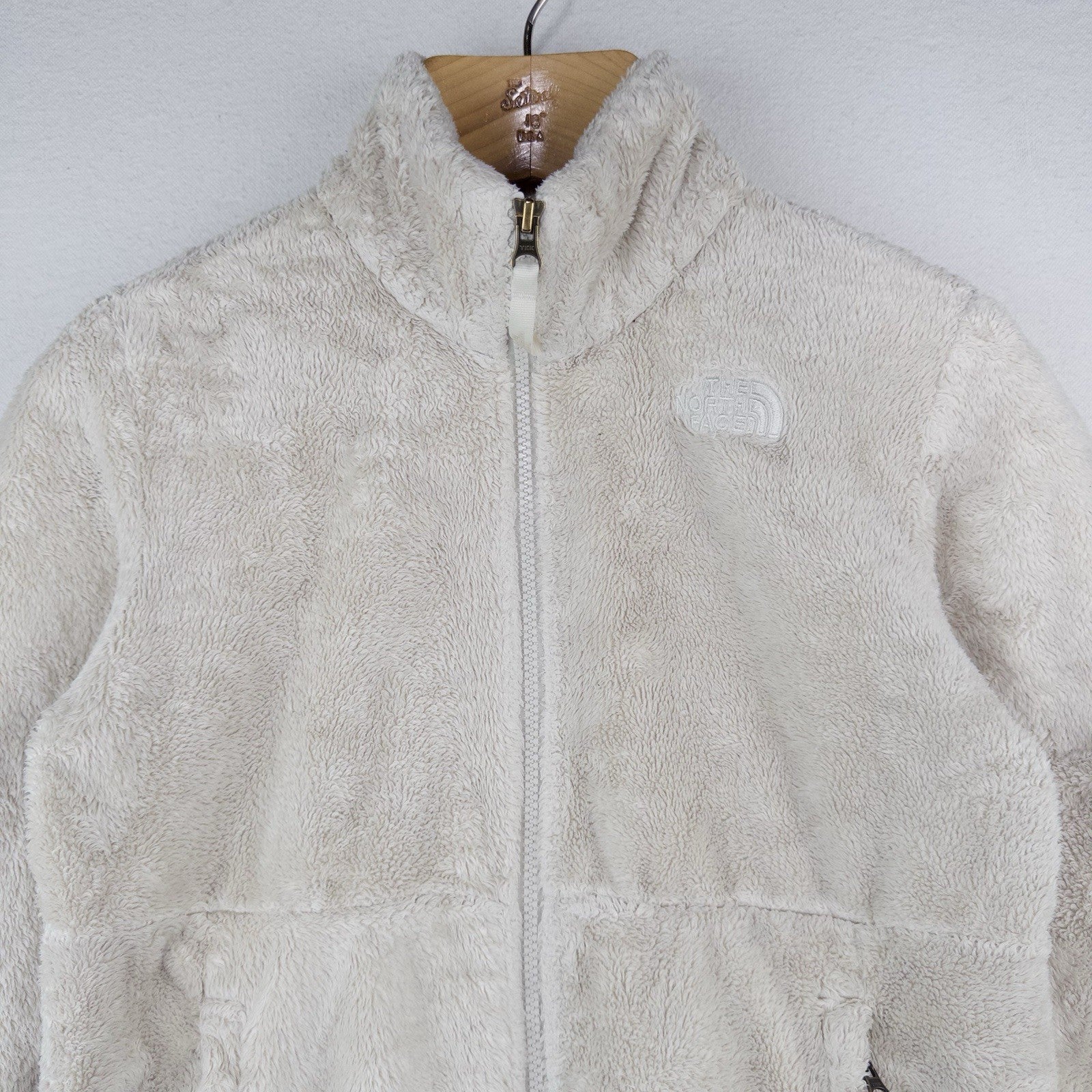 The North Face Osito Girl’s Large (14-16) Soft Zip Jacket Ivory White