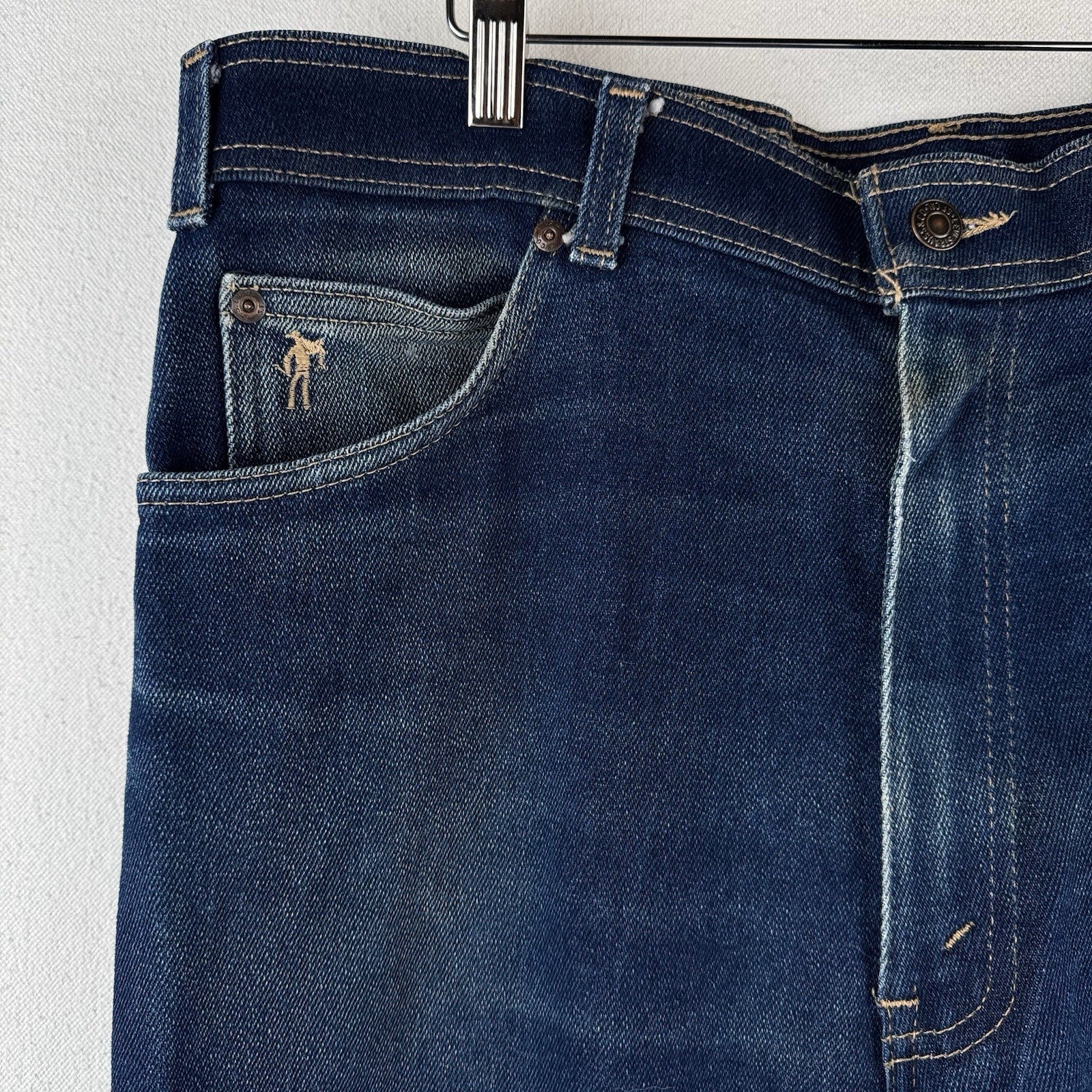 70's Vtg Levi's Blue Tab Bootcut 9" Jeans For Men with a Skosh More 34x30