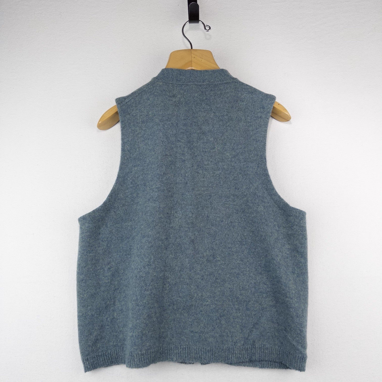 60’s Vintage Rob Scot Men’s XL 100% Lambswool Sweater Vest Blue Green