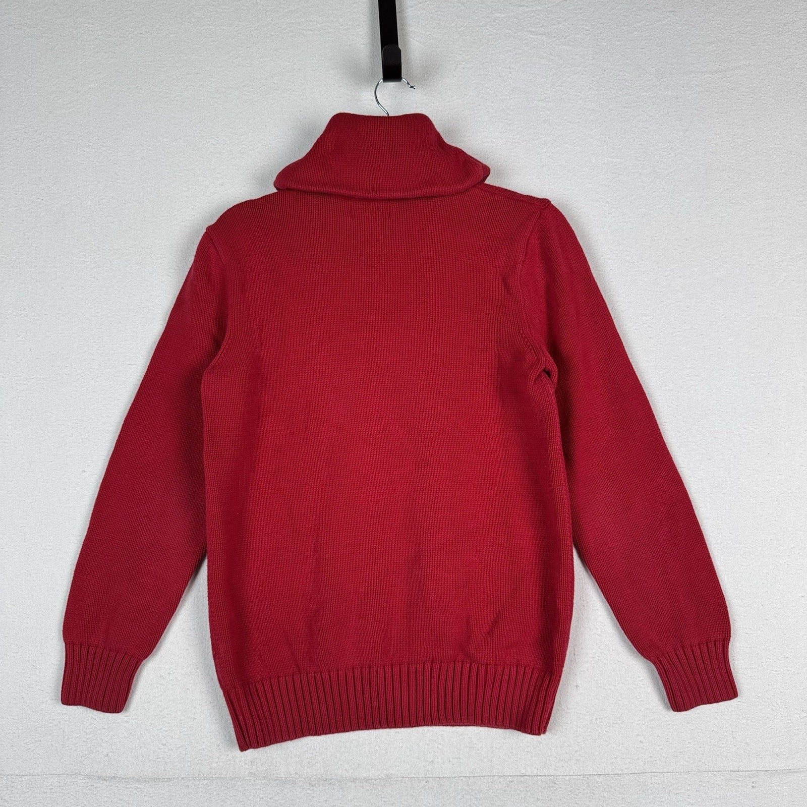 Polo Ralph Lauren Youth Red Shawl Collar Knit Sweater Boy’s XL (18-20)