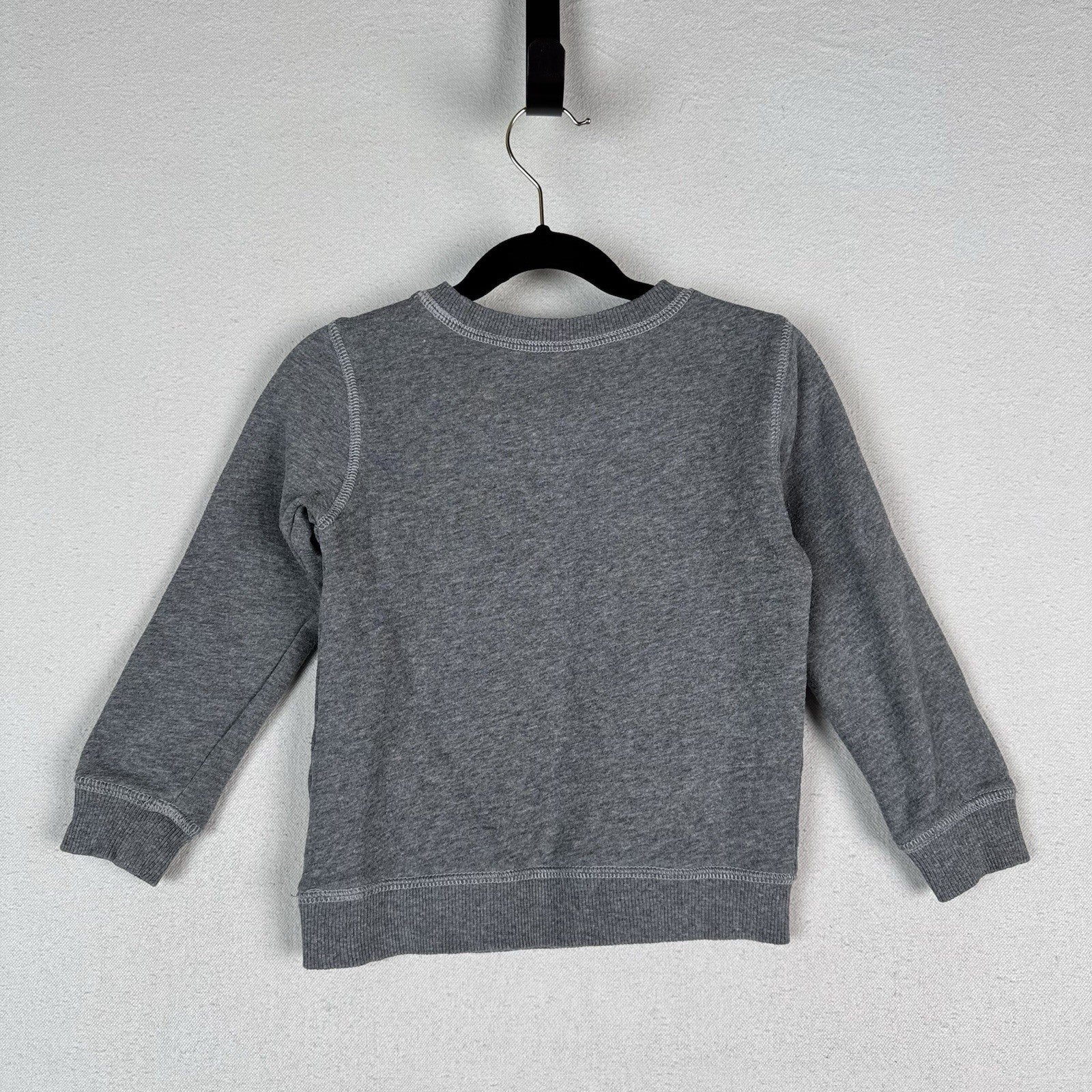 Lot Of 2 Carter's Crewneck Sweatshirts Gray Bear Blue Fox Pullover Size 5T