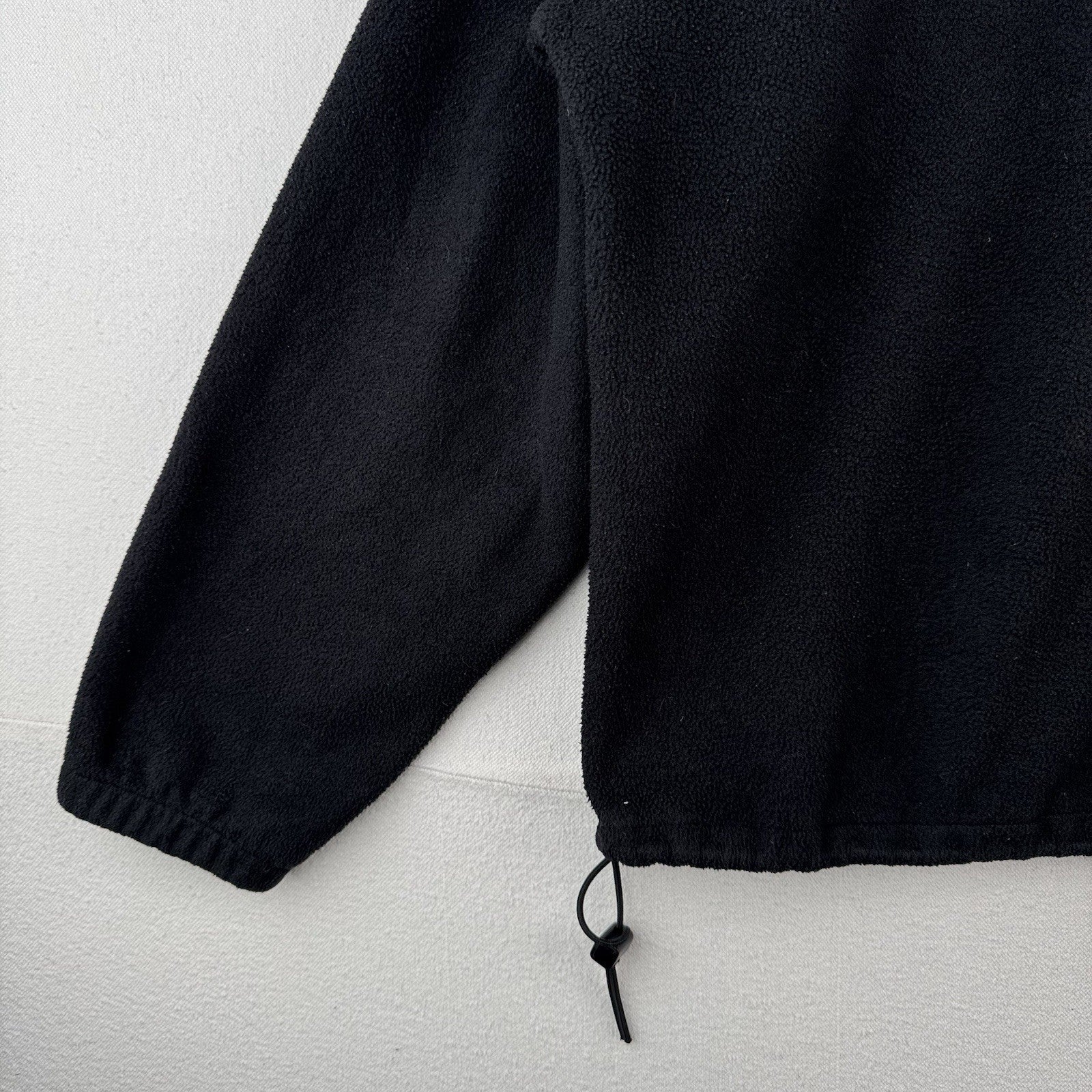 90’s Vtg J. Crew Oarsman Black Fleece Pullover 1/4 Zip Men’s Large Made in USA