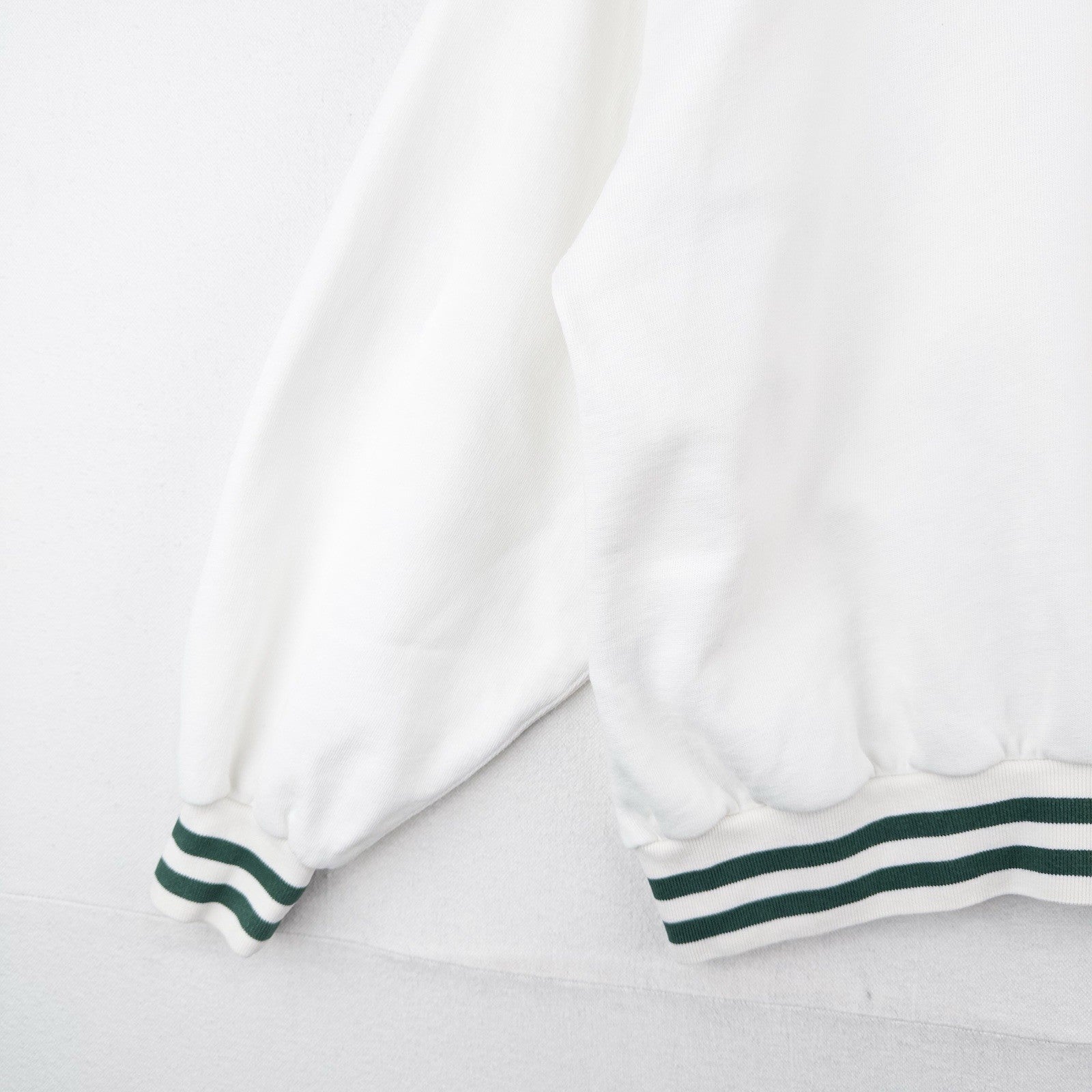 Polo Ralph Lauren Women’s XS Felt Logo Spell-out Fleece Sweatshirt White Green