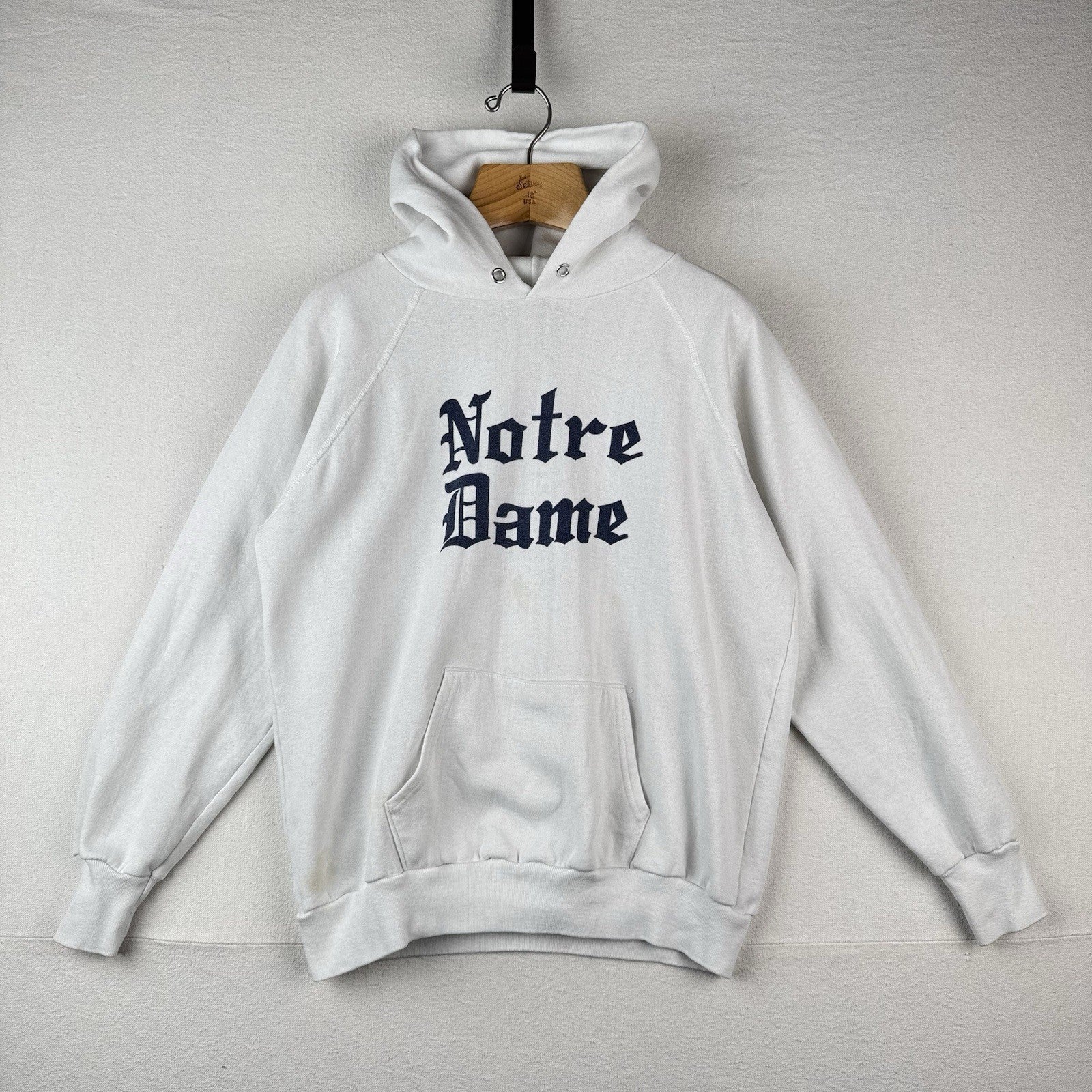 80’s Vintage Champion Notre Dame University Graphic Pullover Hoodie Men’s XL USA