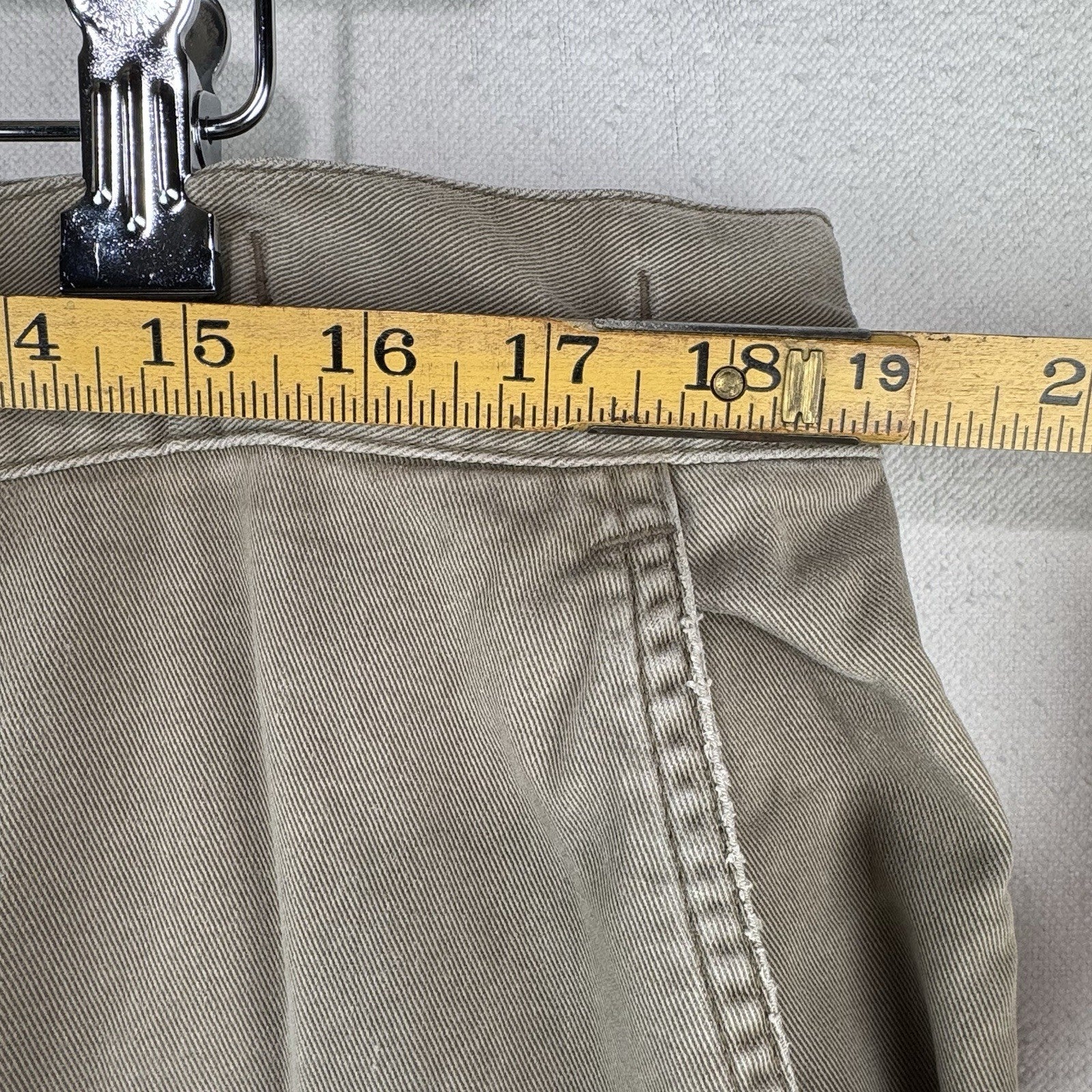 90s Vtg Polo Ralph Lauren Pants Cargo 67 Chino Mens 40x30 Brown Button Fly