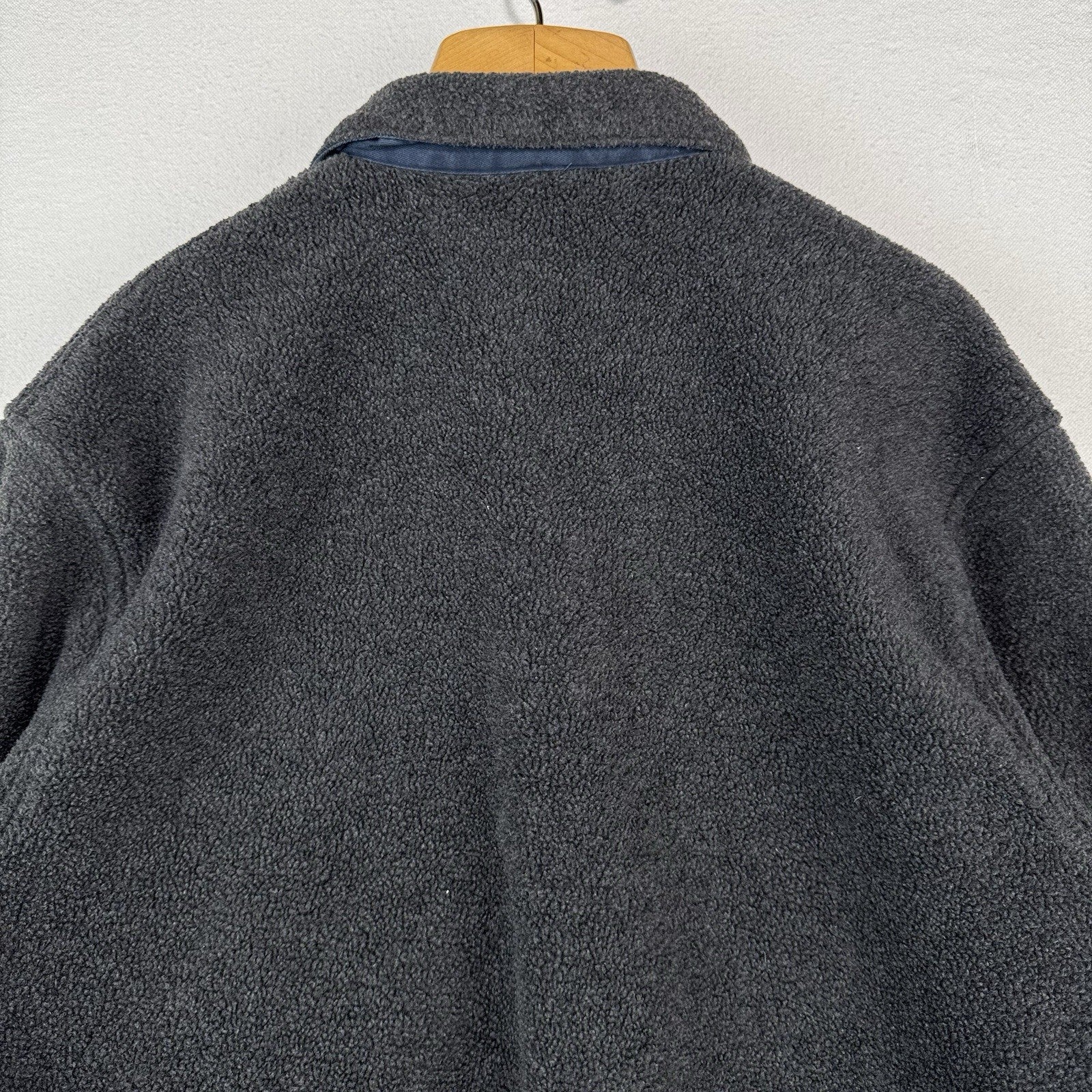 80’s Vtg Polo Ralph Lauren Men’s L Fleece Chin Strap Harrington Jacket Gray USA