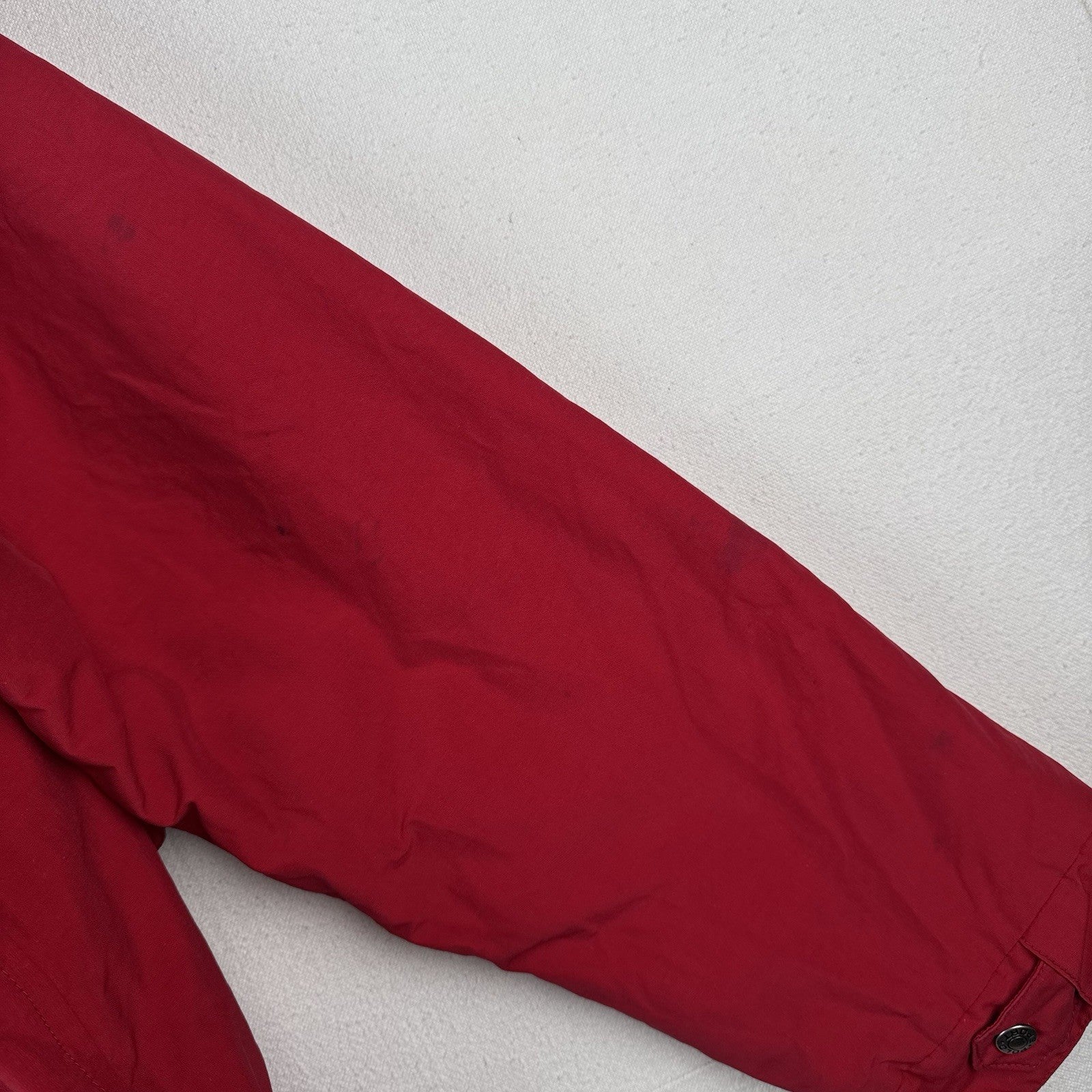 90’s Vtg Polo Ralph Lauren Jacket Men’s L Red A-2 Bomber Fleece Stowaway Hood