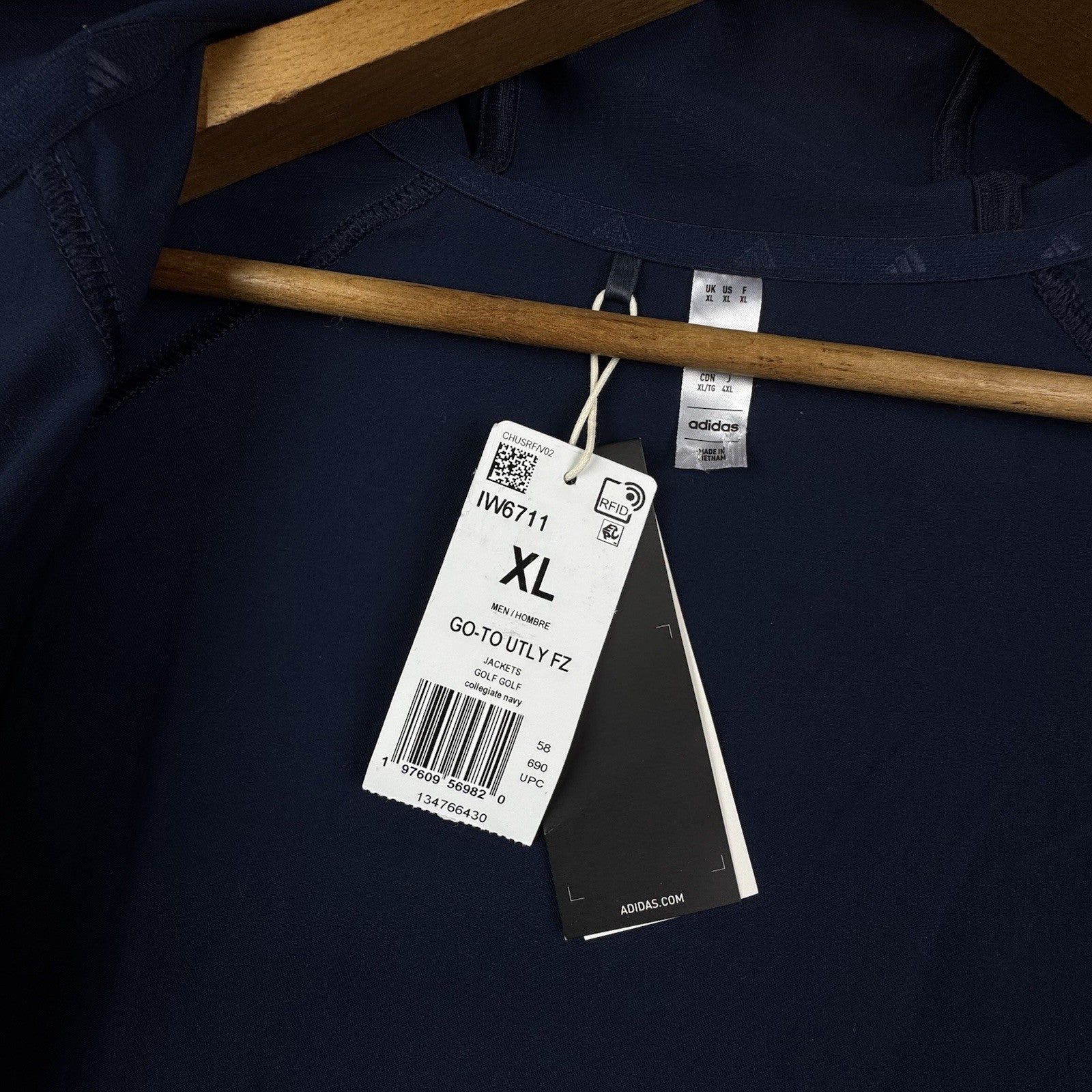 NWT Adidas Go-To Utility DWR Nylon Jacket Collegiate Navy Blue Men’s XL