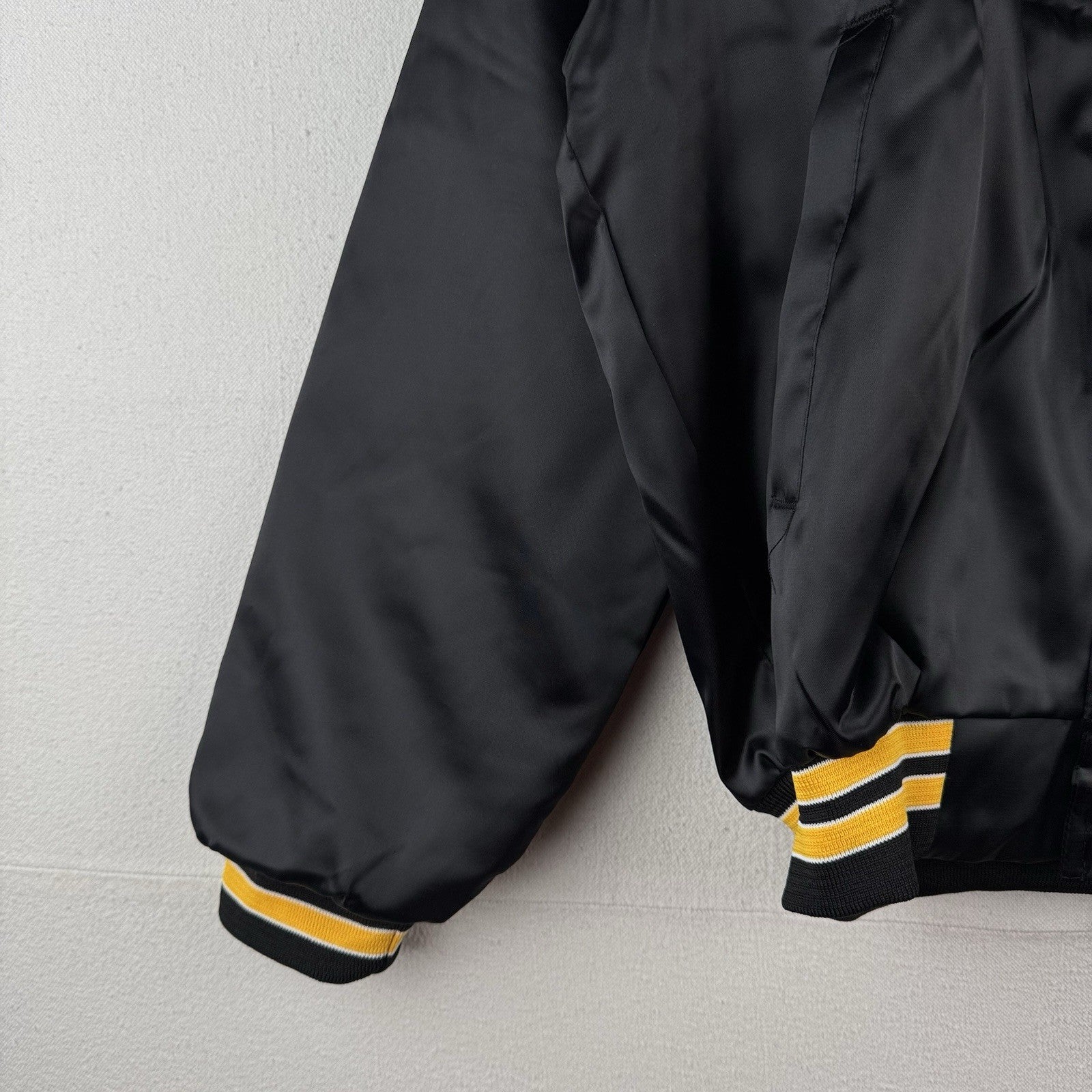 Teamsters Campaign Worker Black Satin Bomber Jacket Men's Small Made USA