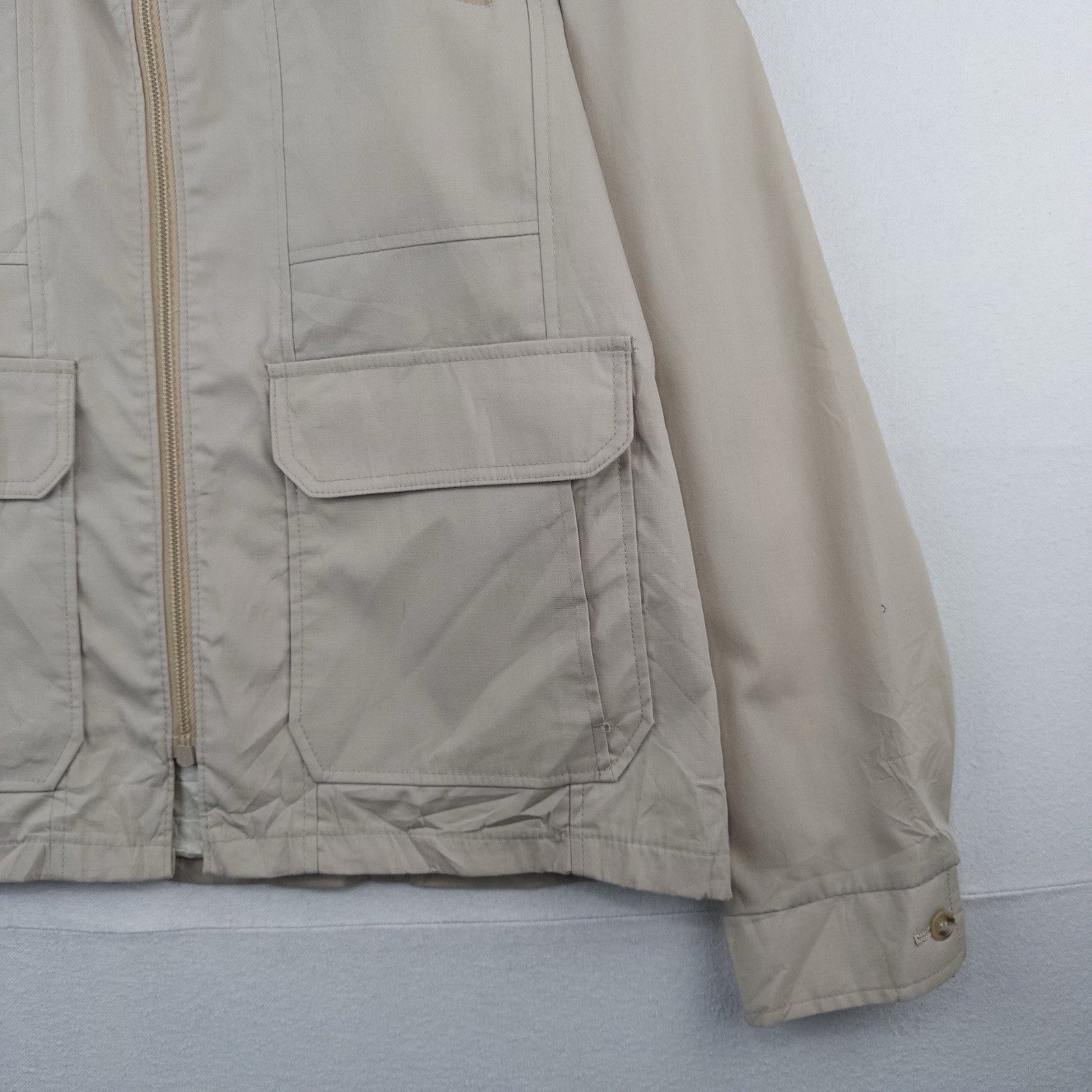 80’s Vtg Aberdeen Men’s M Tan Lightweight Field Jacket Full Zip Pockets