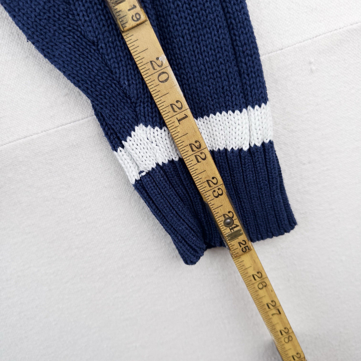 90’s Vtg Eddie Bauer Pullover Sweater Color Block Crewneck Men’s L White Blue