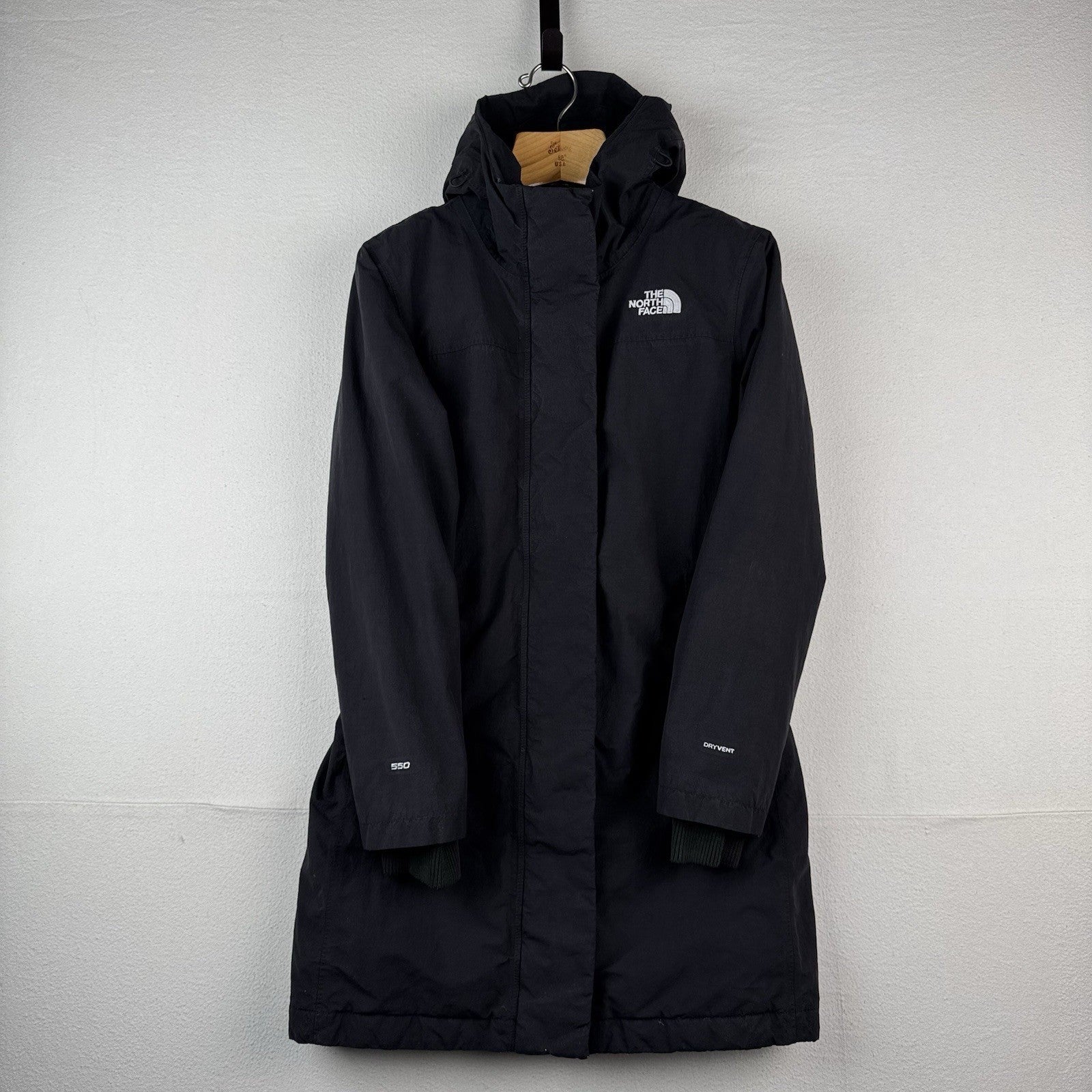 The North Face 550 Dryvent Parka Women's Medium Black Hooded Jacket