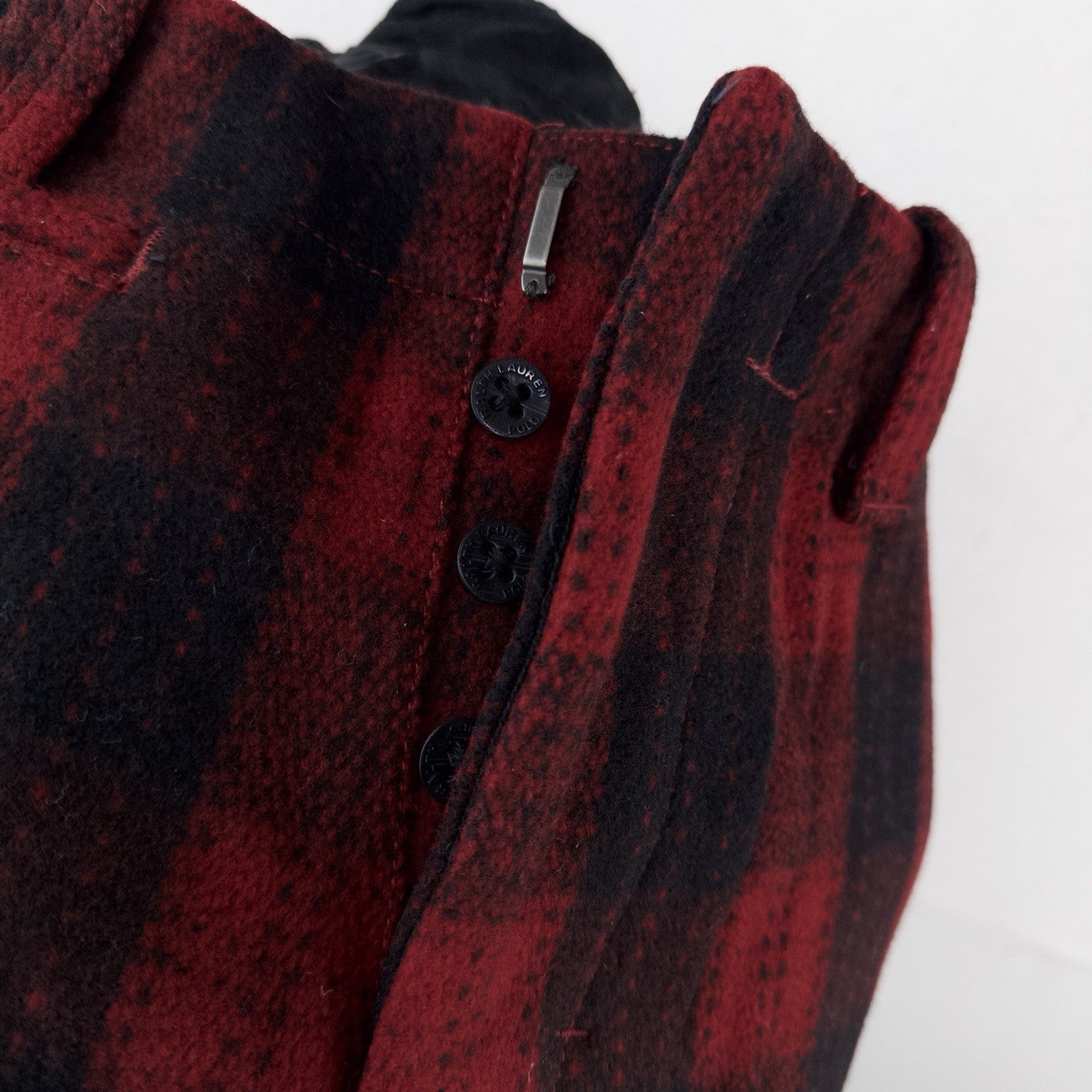 Polo Ralph Lauren Wool Buffalo Plaid Thick Hunting Pants Men’s 34x30 Red Black