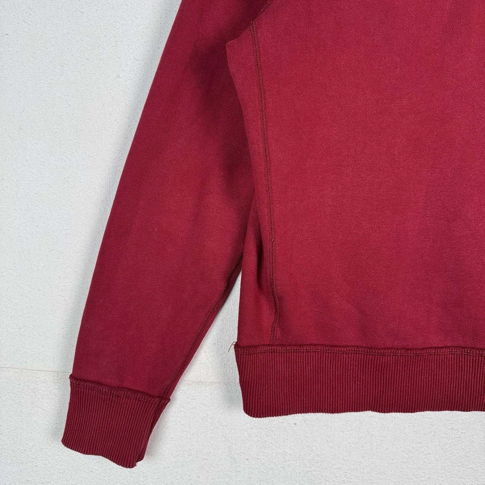 Abercrombie & Fitch Large Maroon Red Thermal Hoodie Pullover Sweatshirt Muscle