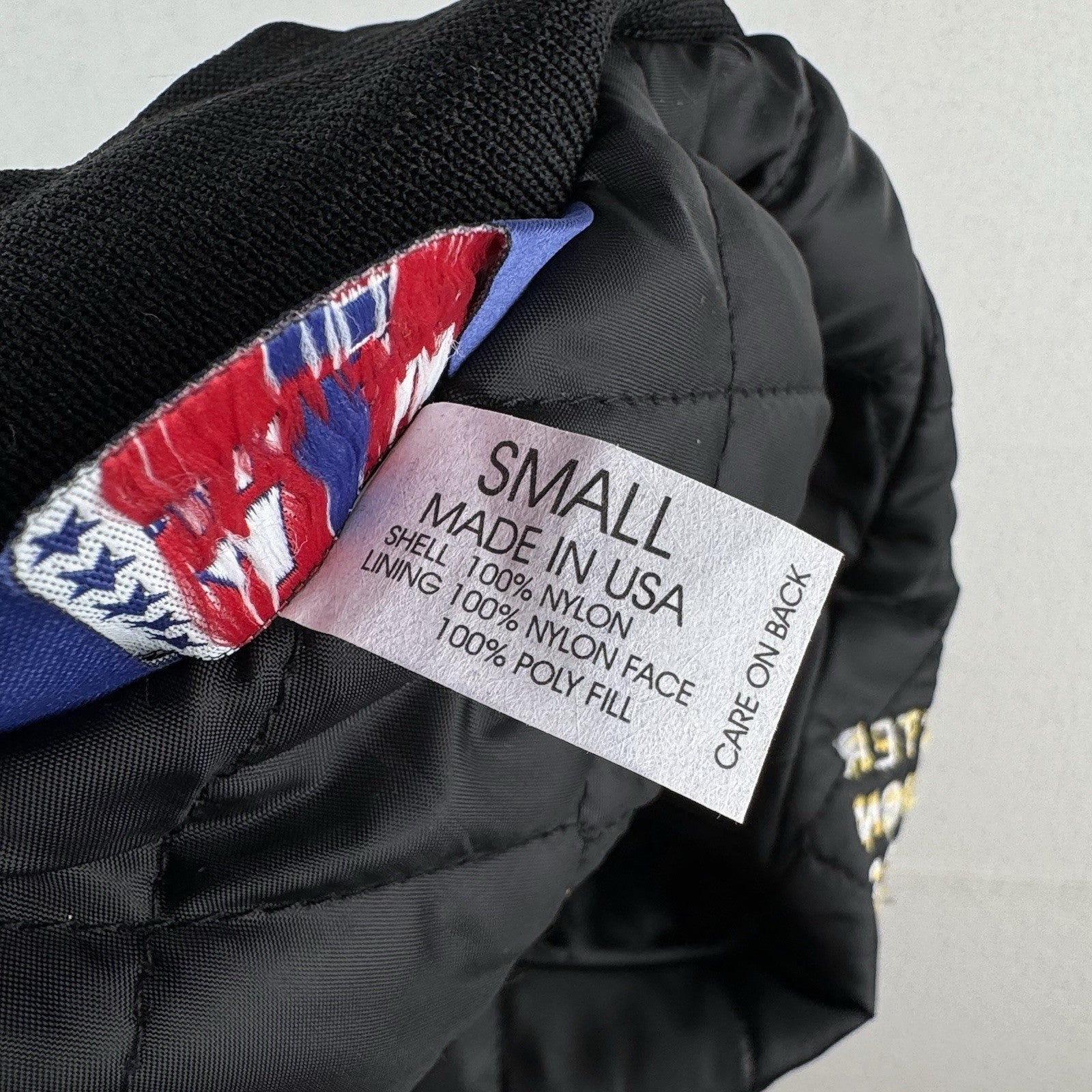 Teamsters Campaign Worker Black Satin Bomber Jacket Men's Small Made USA