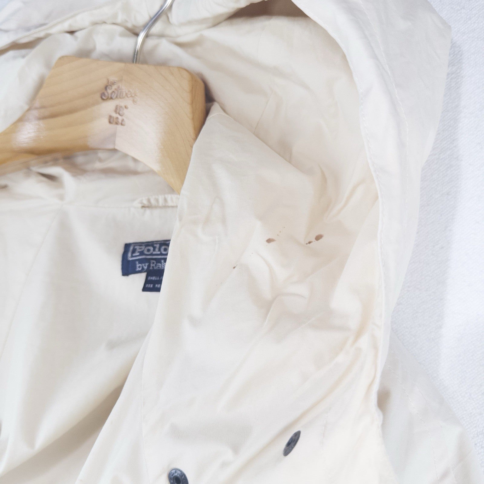90’s Vtg Polo Ralph Lauren Swedish M62 Sailing Deck Jacket Men’s M Cream