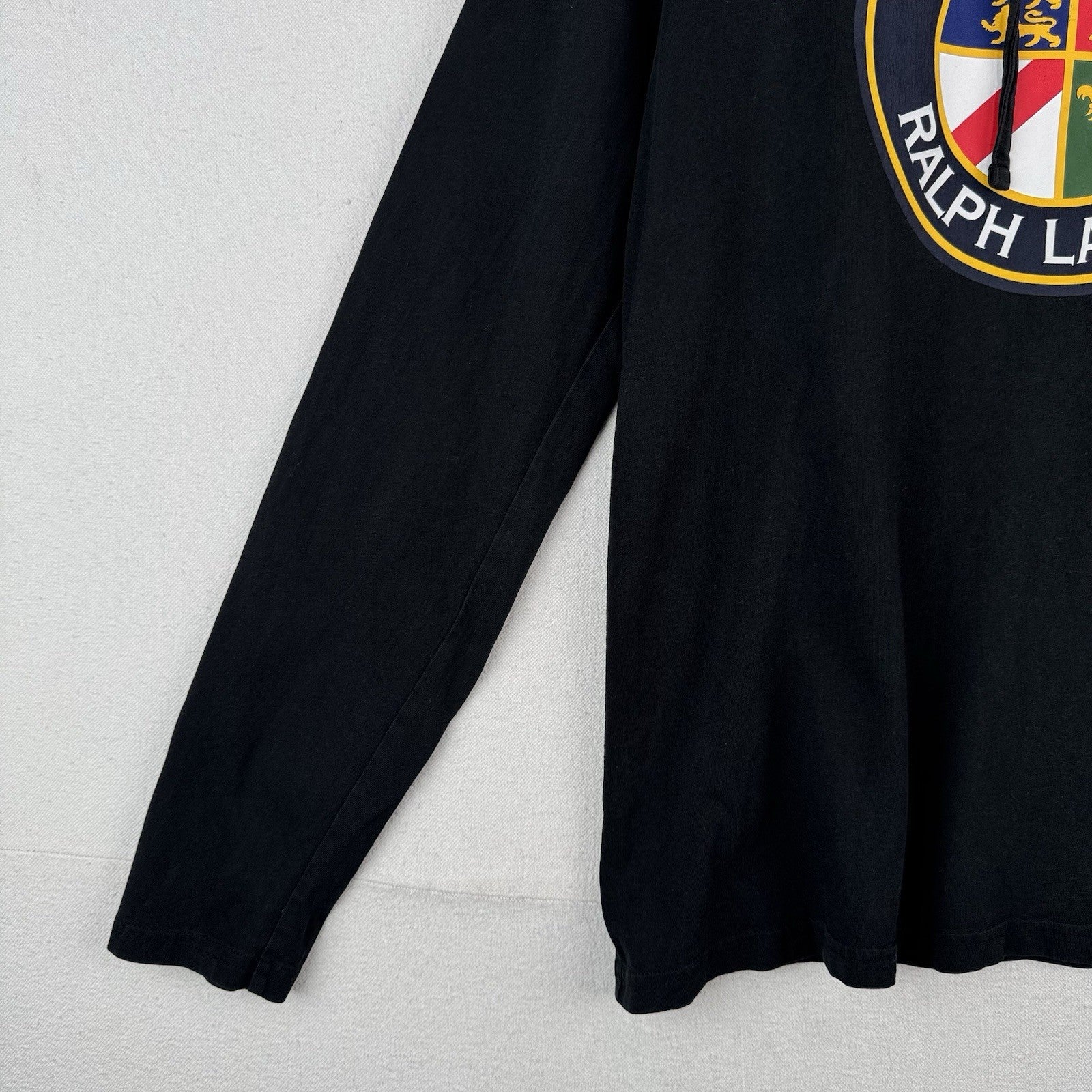 Polo Ralph Lauren Big Crest Lightweight Black Hoodie Men’s M Classic Fit *Read