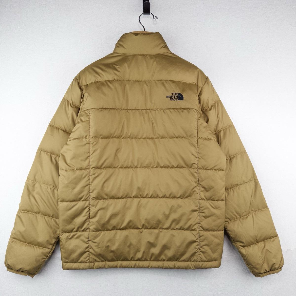 The North Face 550 Fill Goose Down Puffer Jacket Coat Men’s M Alpz Khaki Gold